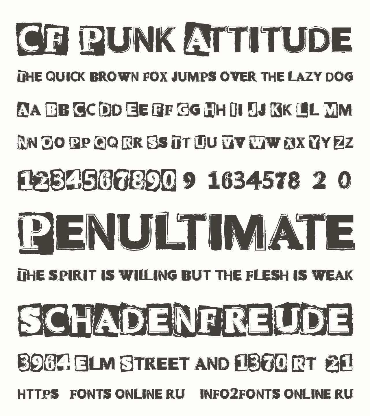 Шрифт CF Punk Attitude