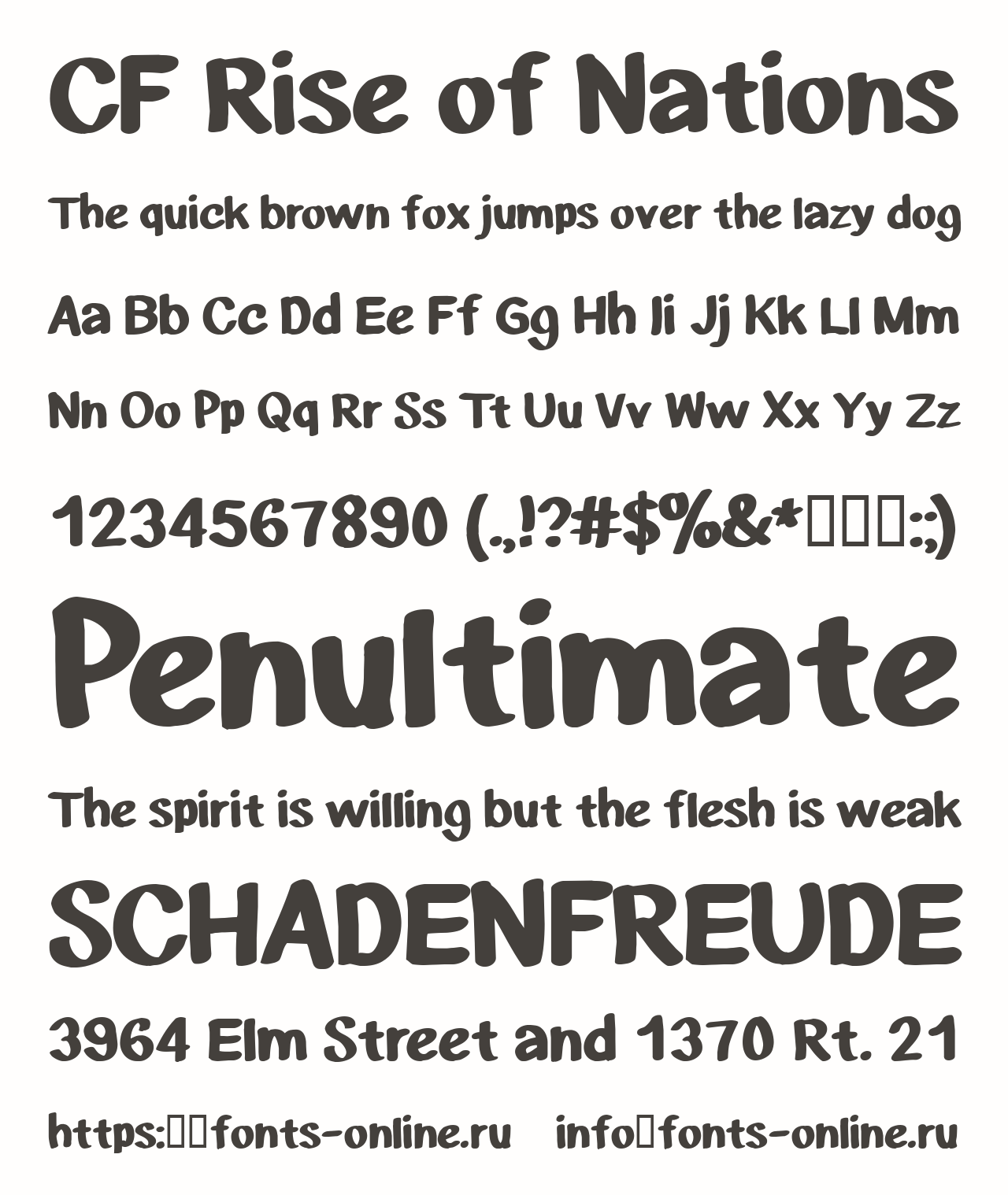 Шрифт CF Rise of Nations