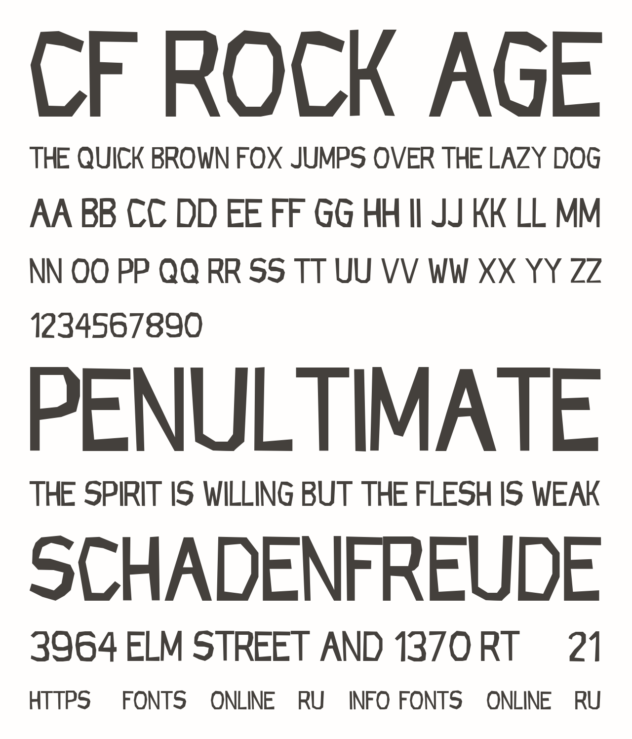 Шрифт CF Rock Age