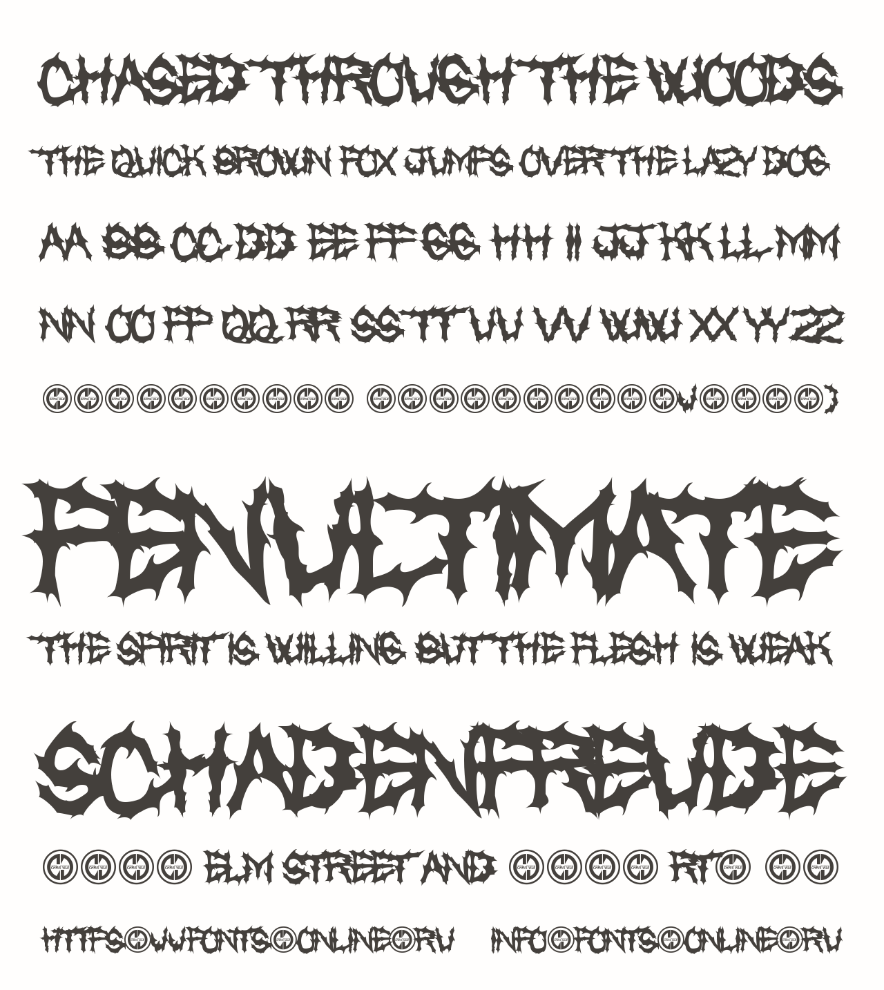 Шрифт Chased Through The Woods Шрифт Chased Through The Woods