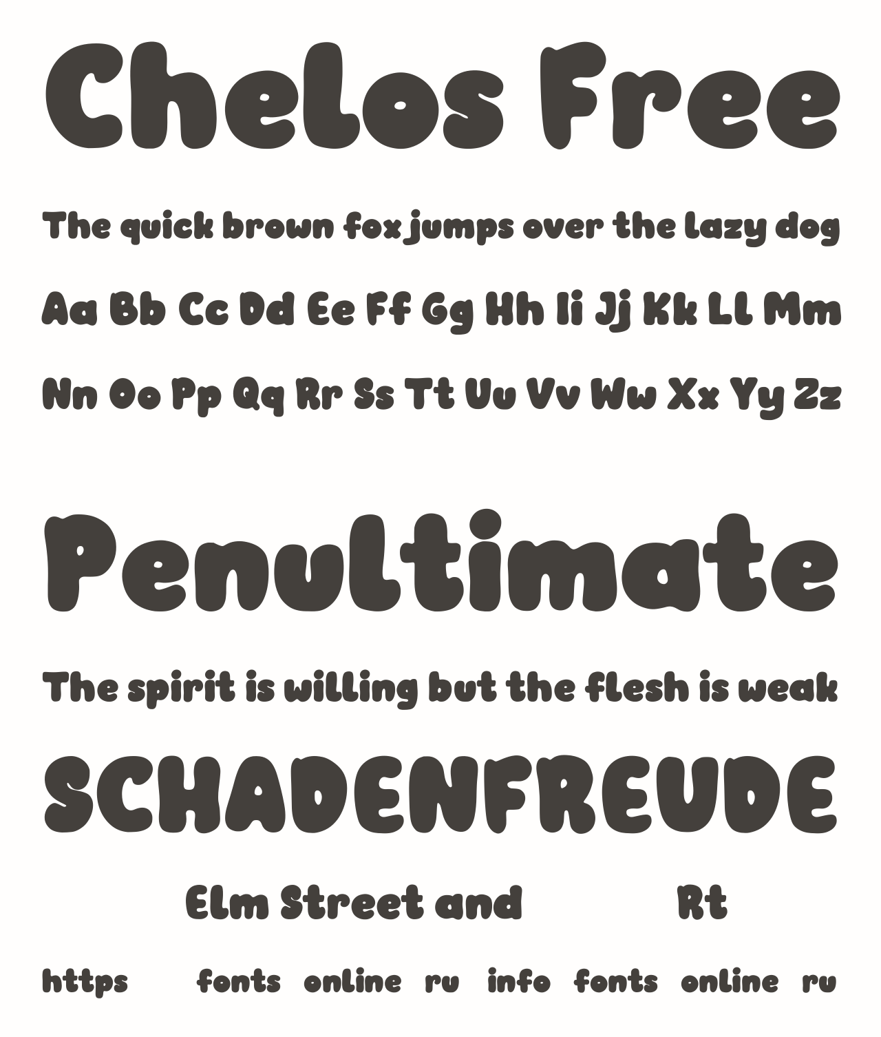 Шрифт Chelos Free