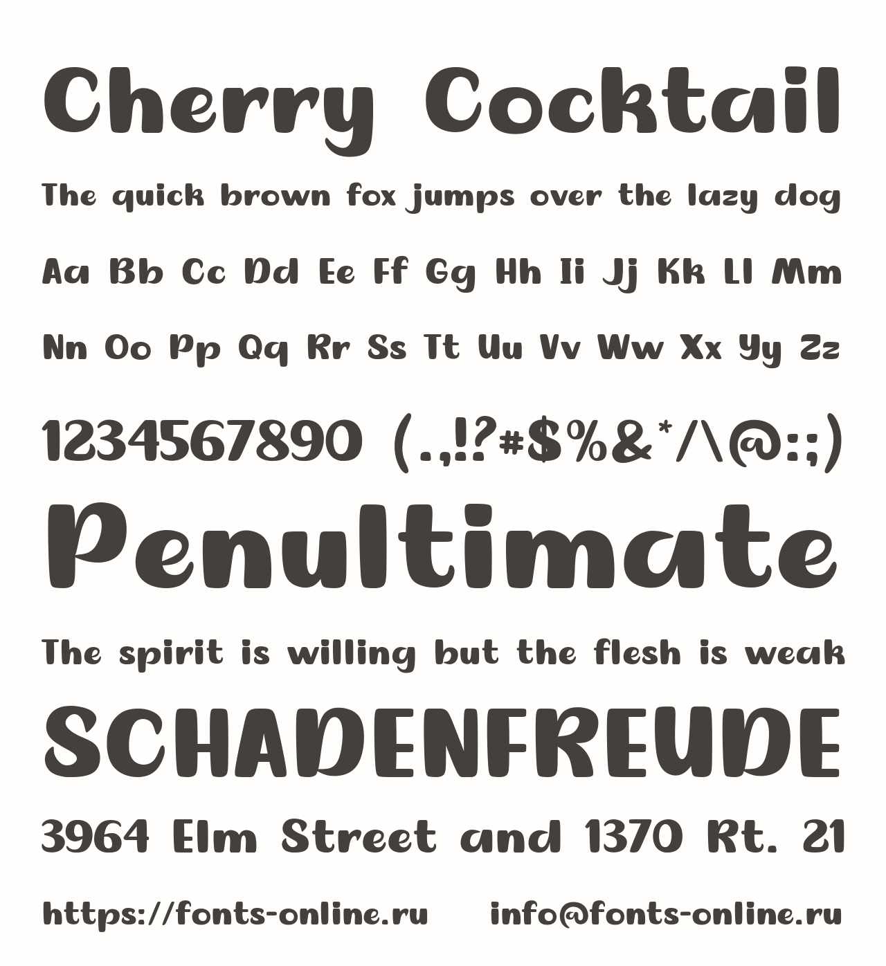Шрифт Cherry Cocktail