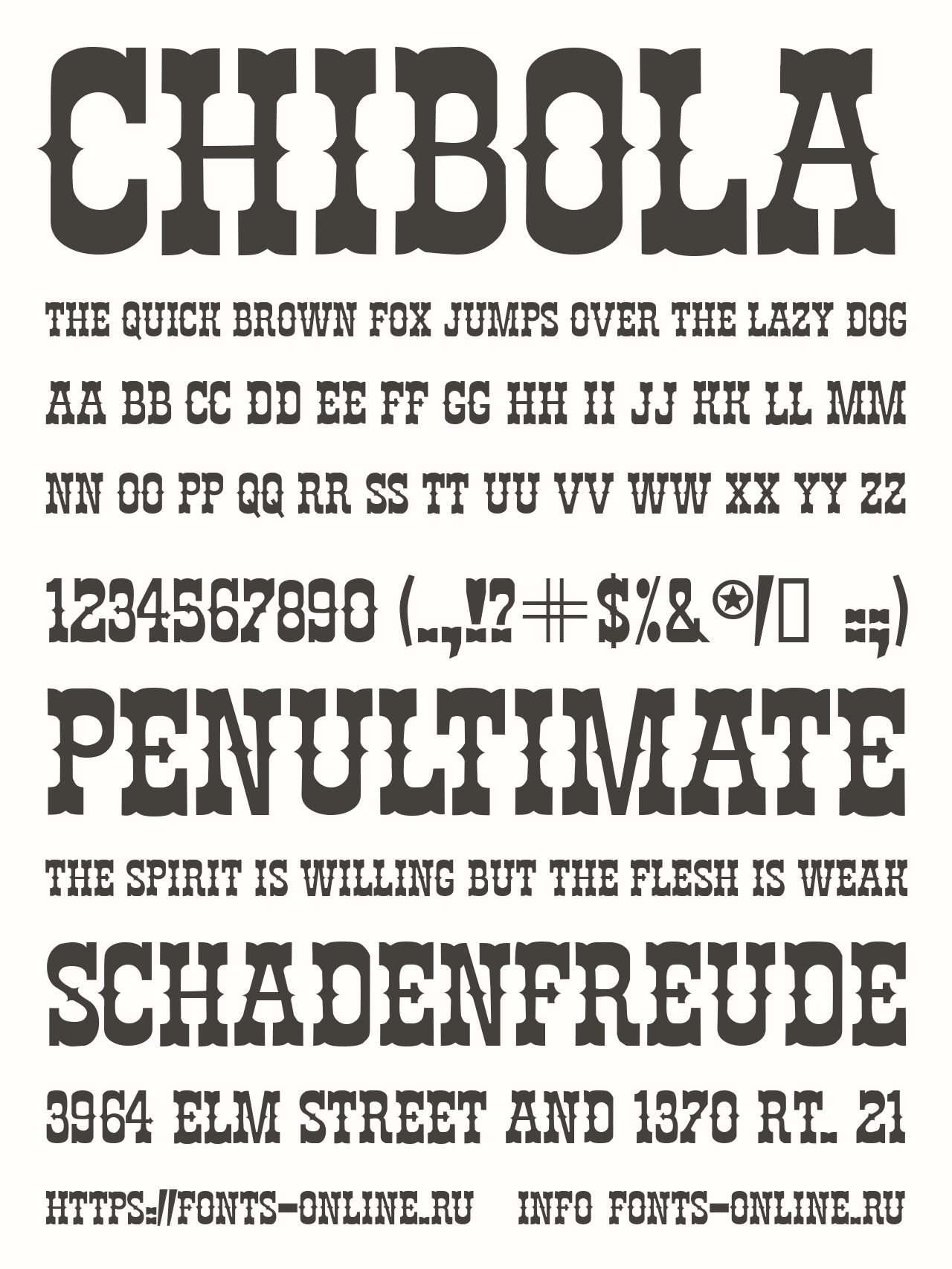 Шрифт Chibola
