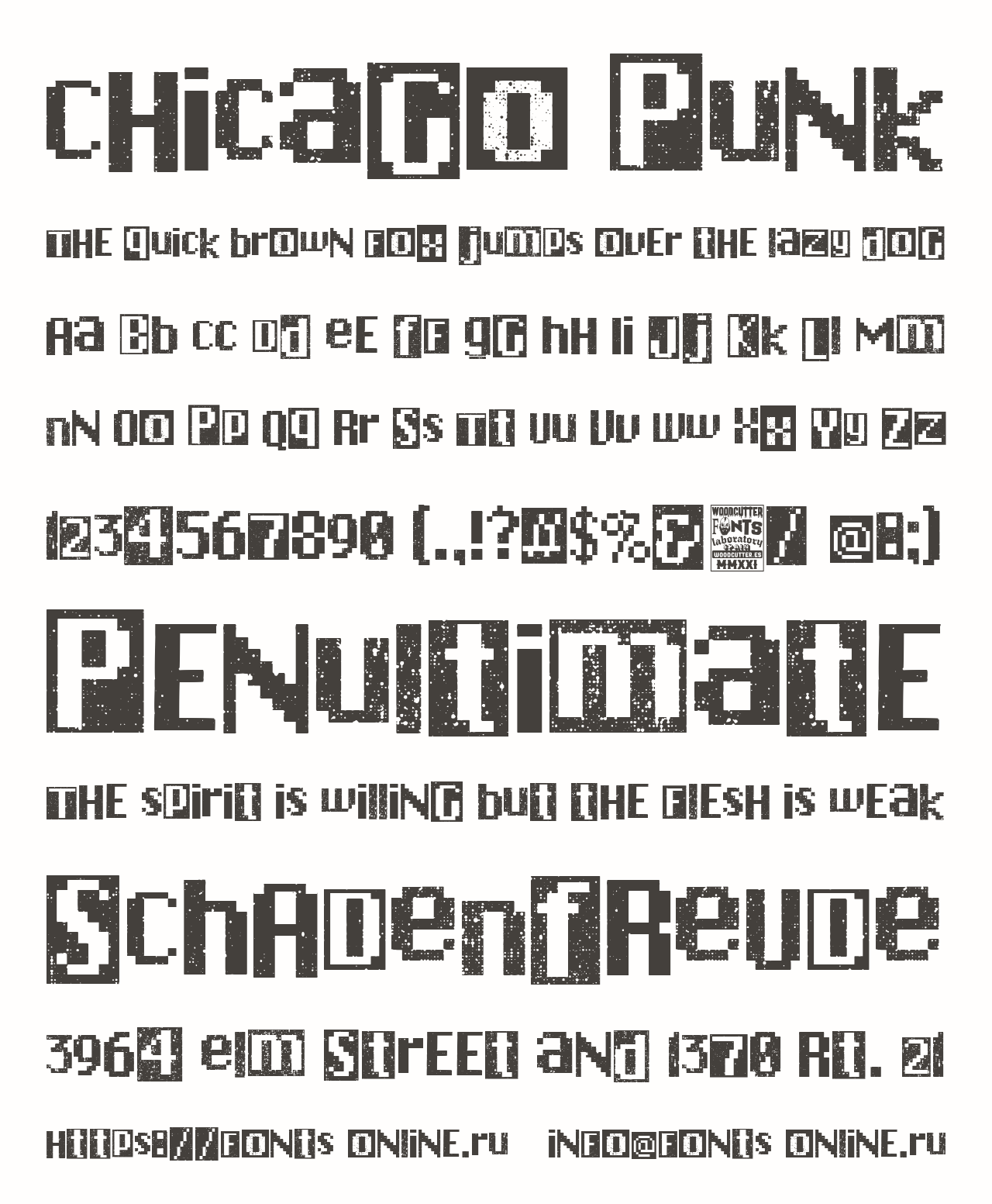 Шрифт Chicago Punk
