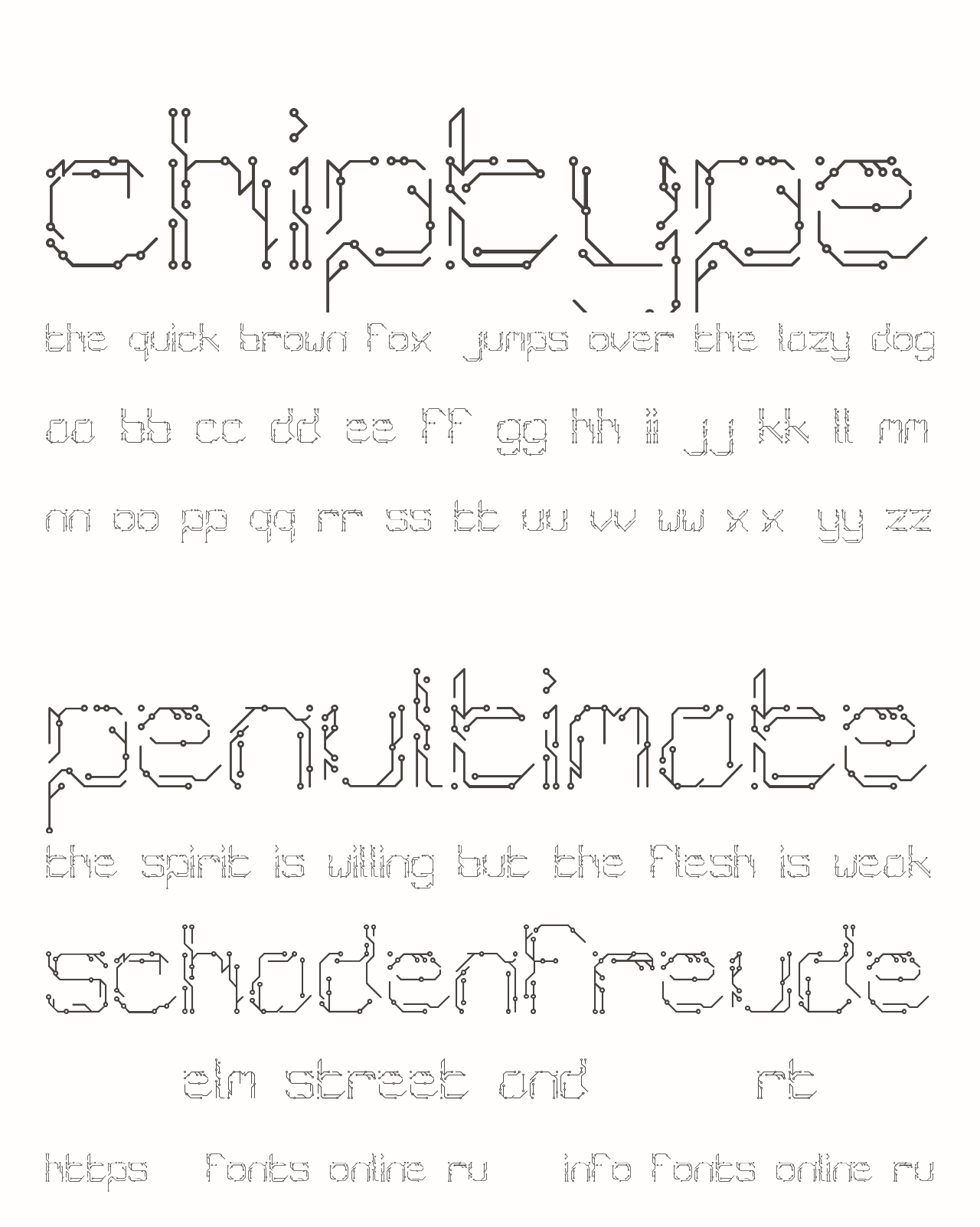 Шрифт Chiptype