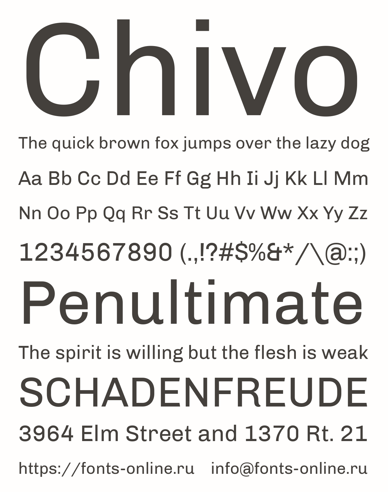 Шрифт Chivo