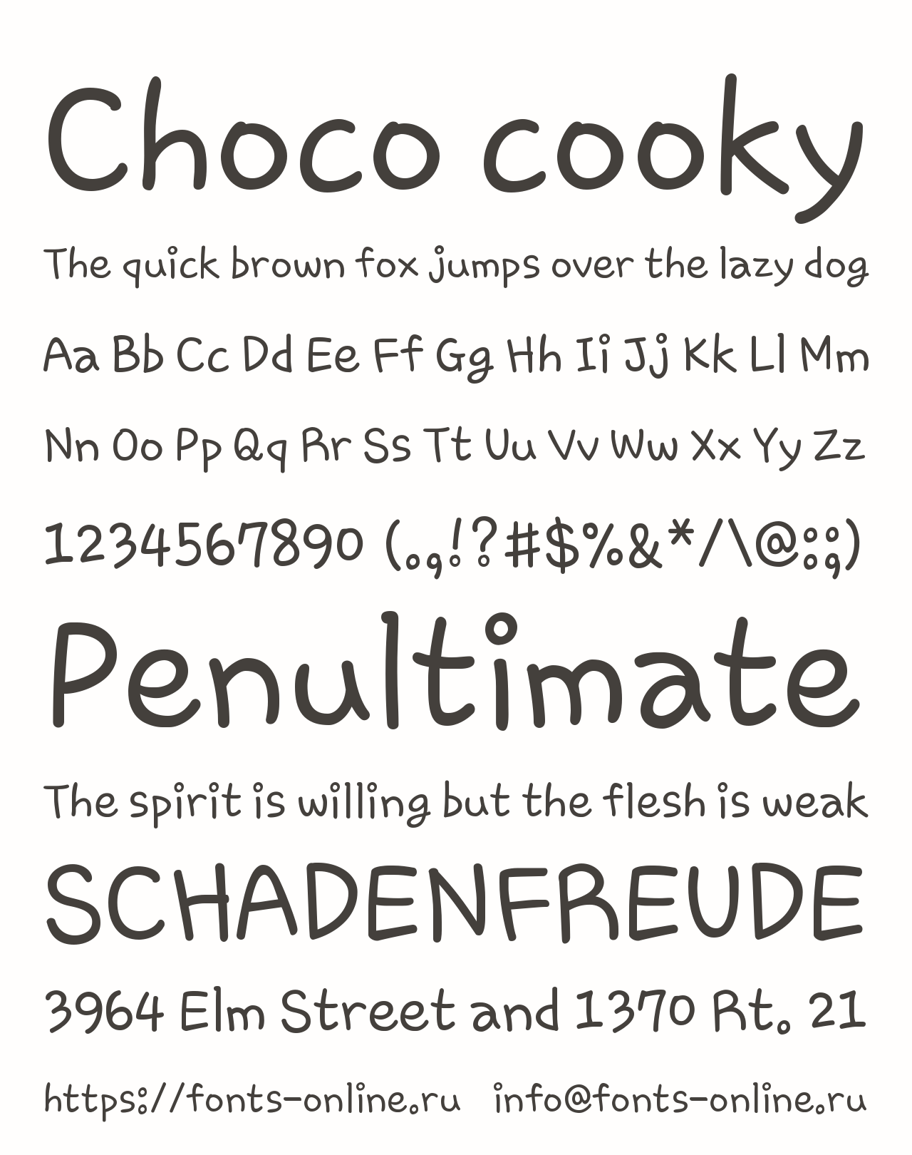 Choco cooky шрифт