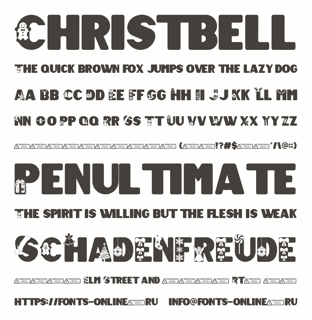 Шрифт Christbell