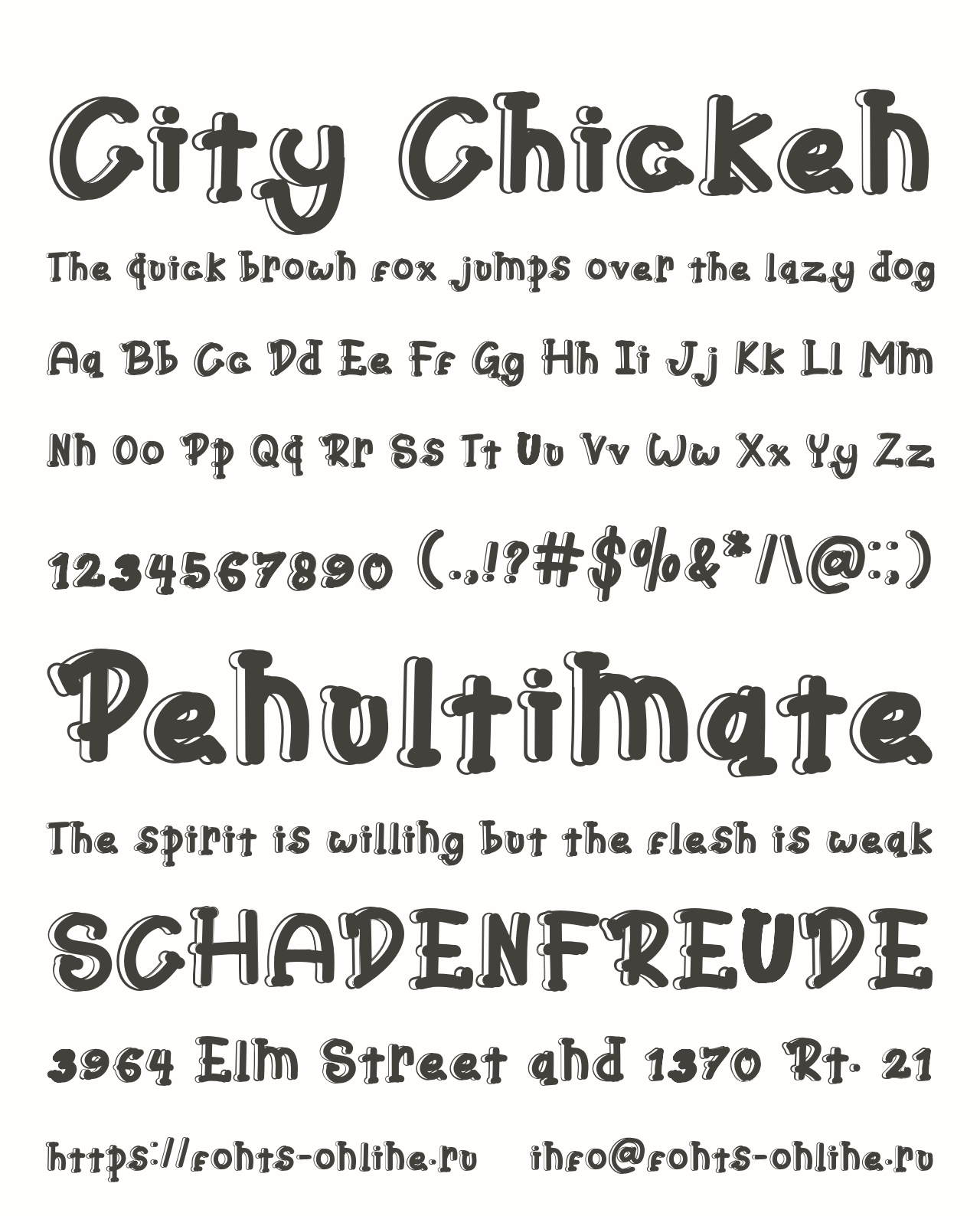 Шрифт City Chicken