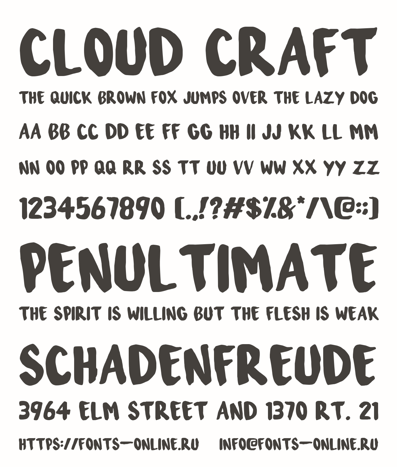 Шрифт Cloud Craft