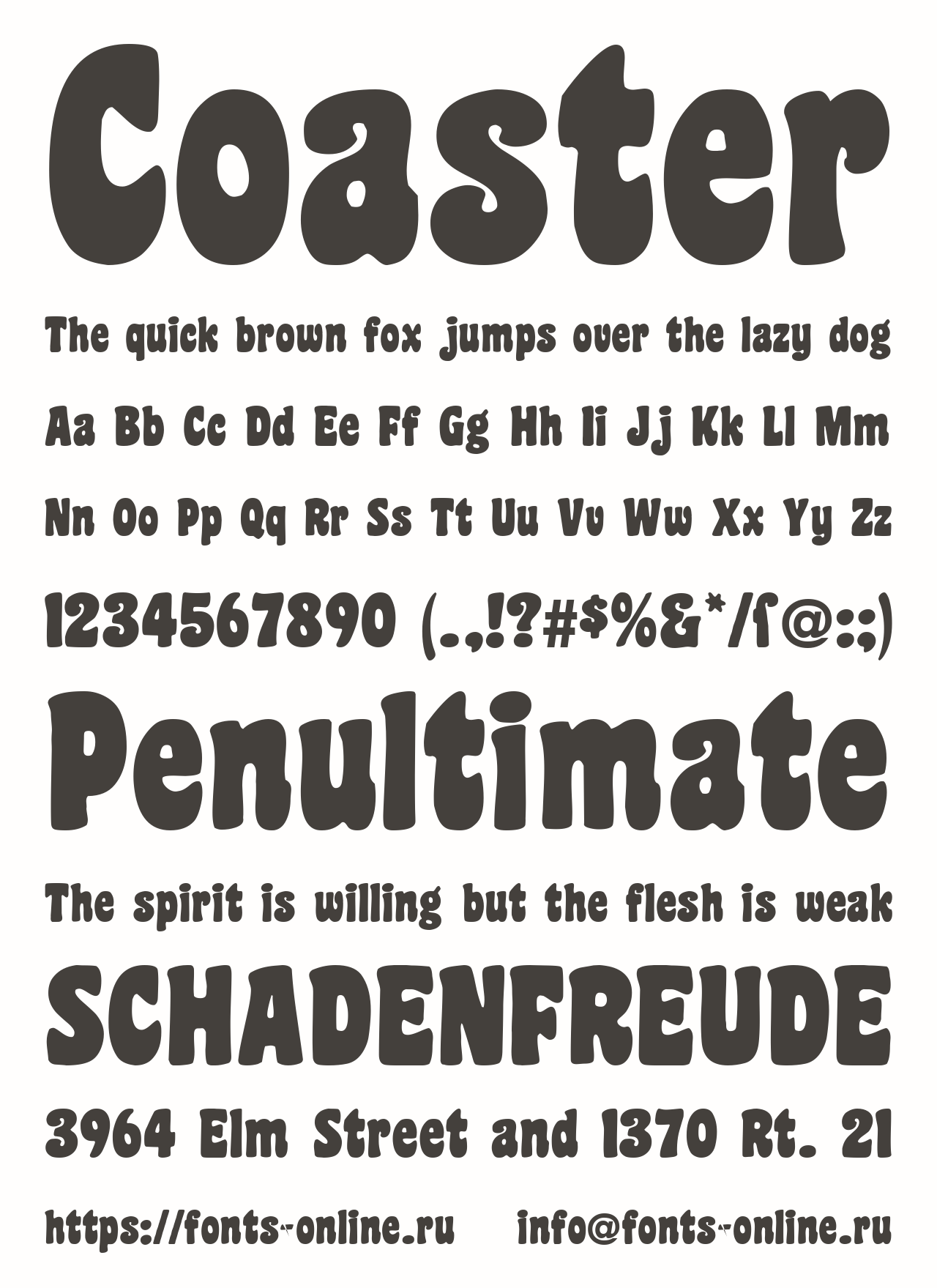Шрифт Coaster Шрифт Coaster