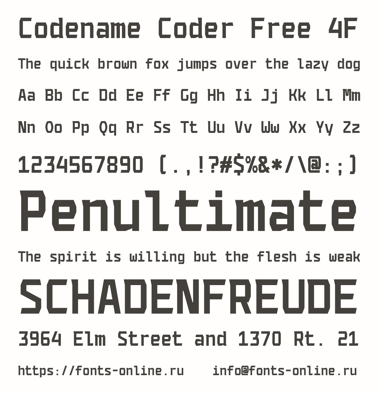 Шрифт Codename Coder Free 4F