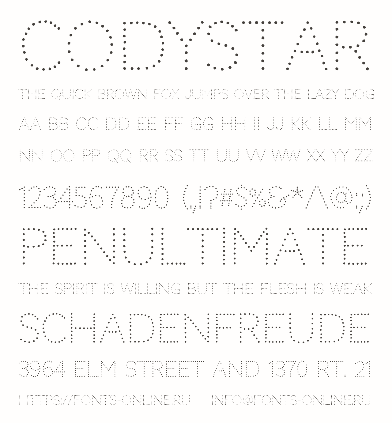 Шрифт Codystar