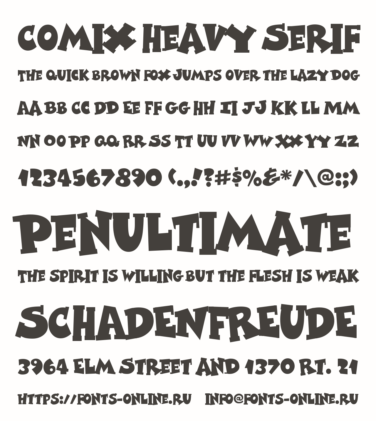 Шрифт Comix Heavy Serif