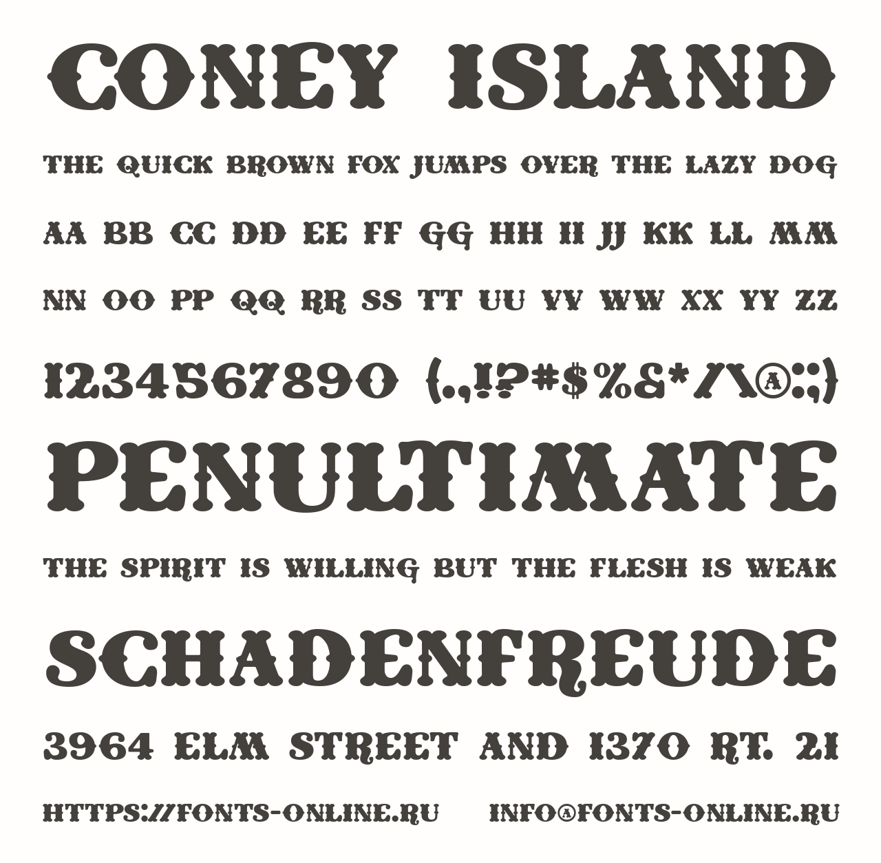 Шрифт Coney Island