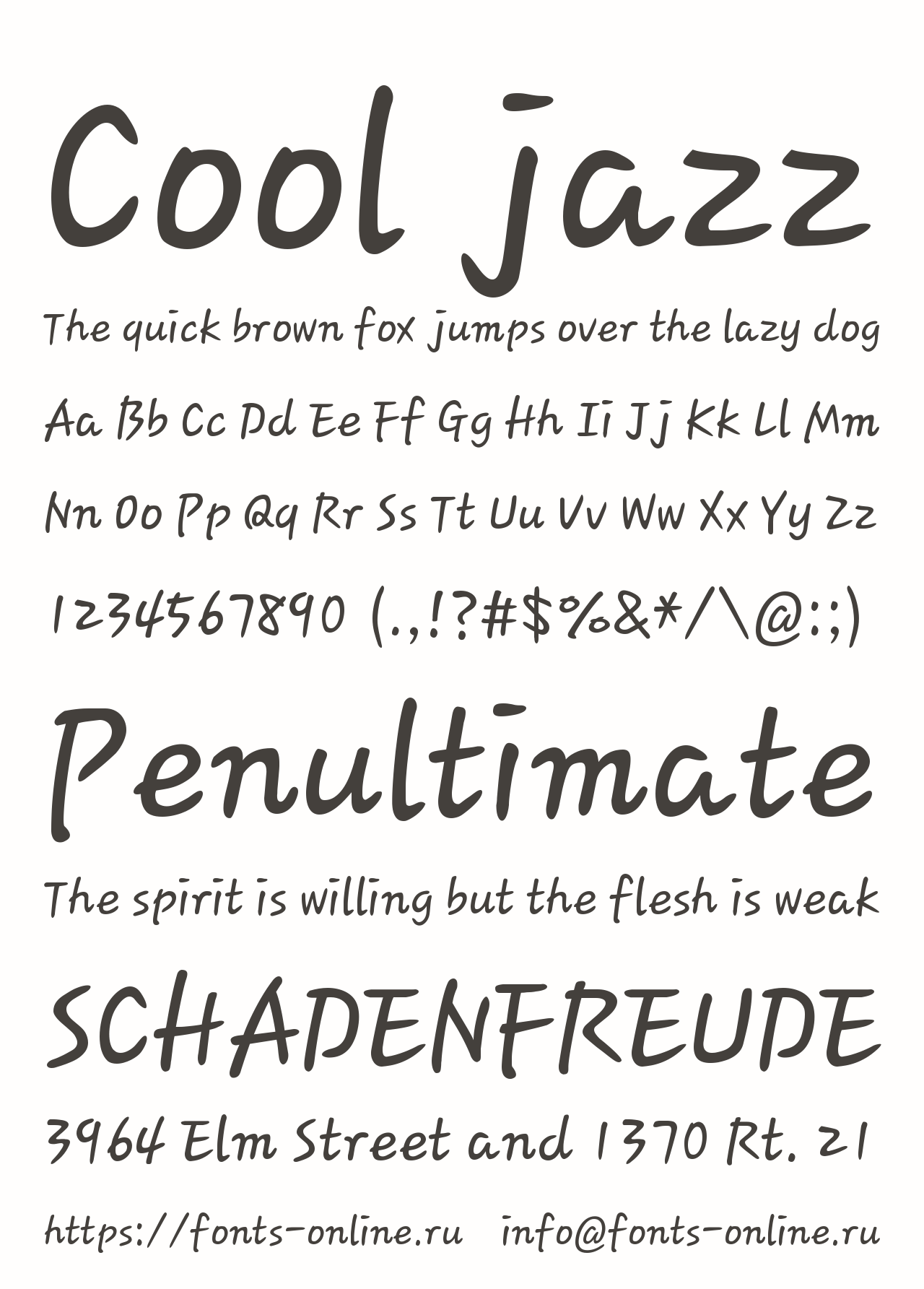 Шрифт Cool jazz