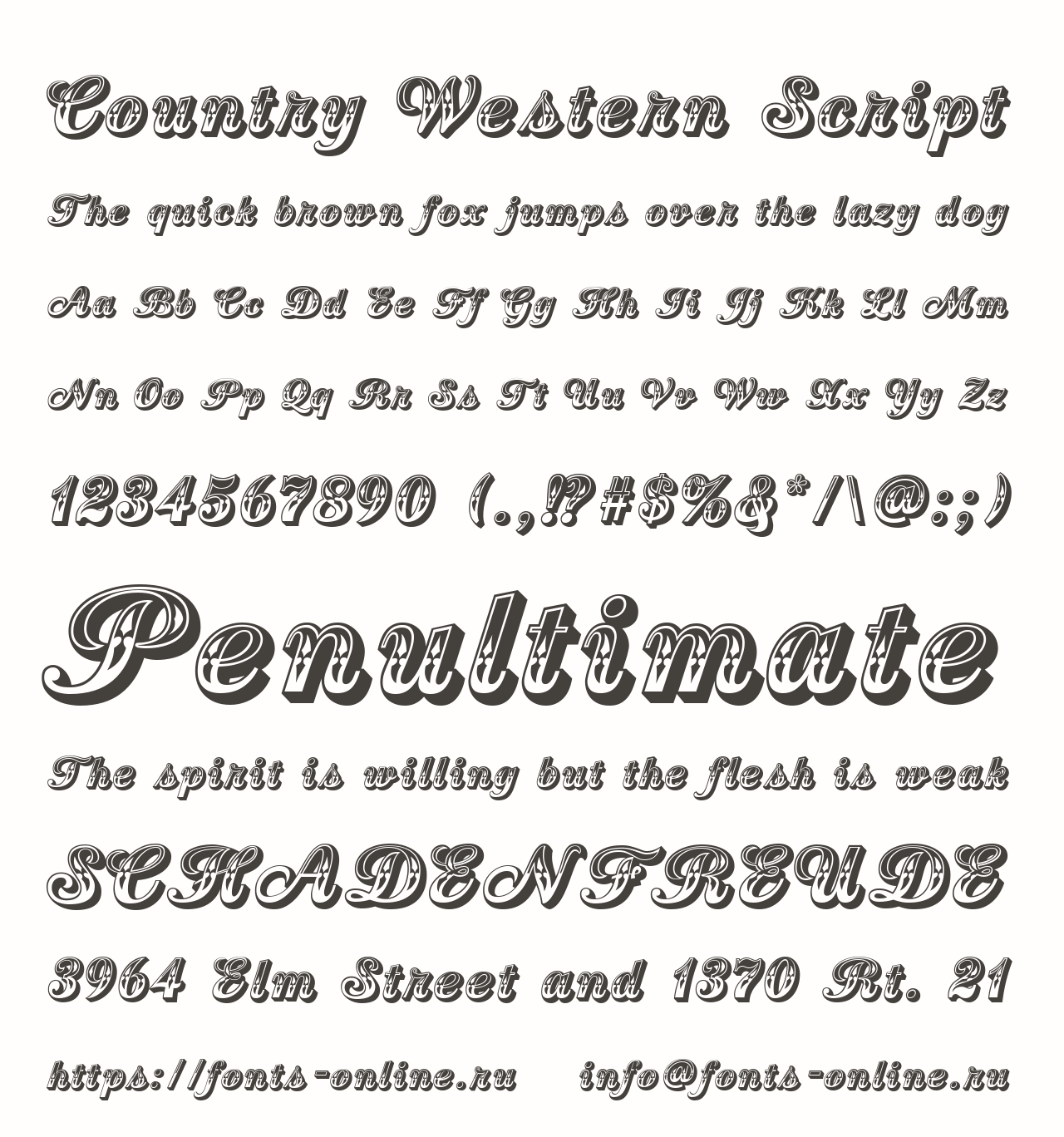 Шрифт Country Western Script