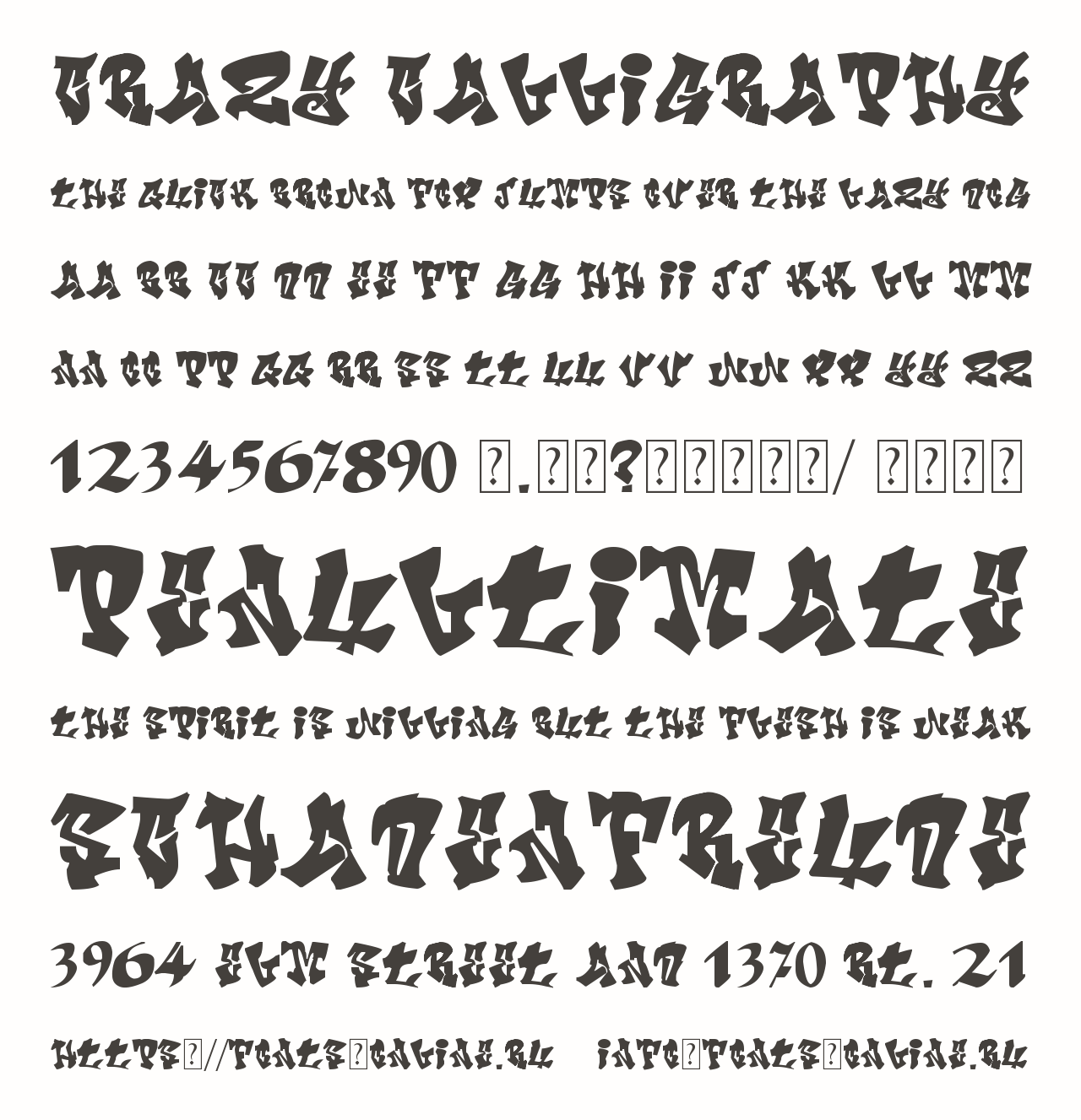 Шрифт Crazy Calligraphy