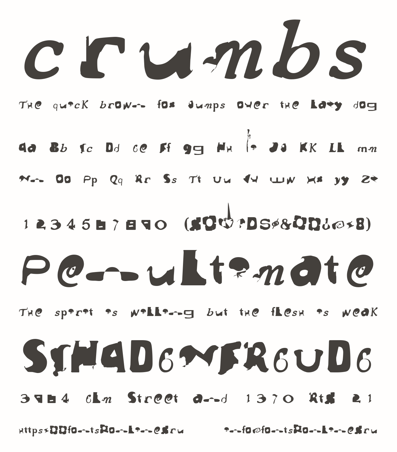 Шрифт crumbs Шрифт crumbs