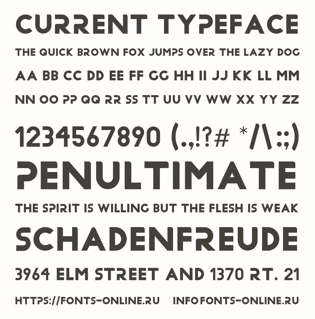 Шрифт Current Typeface