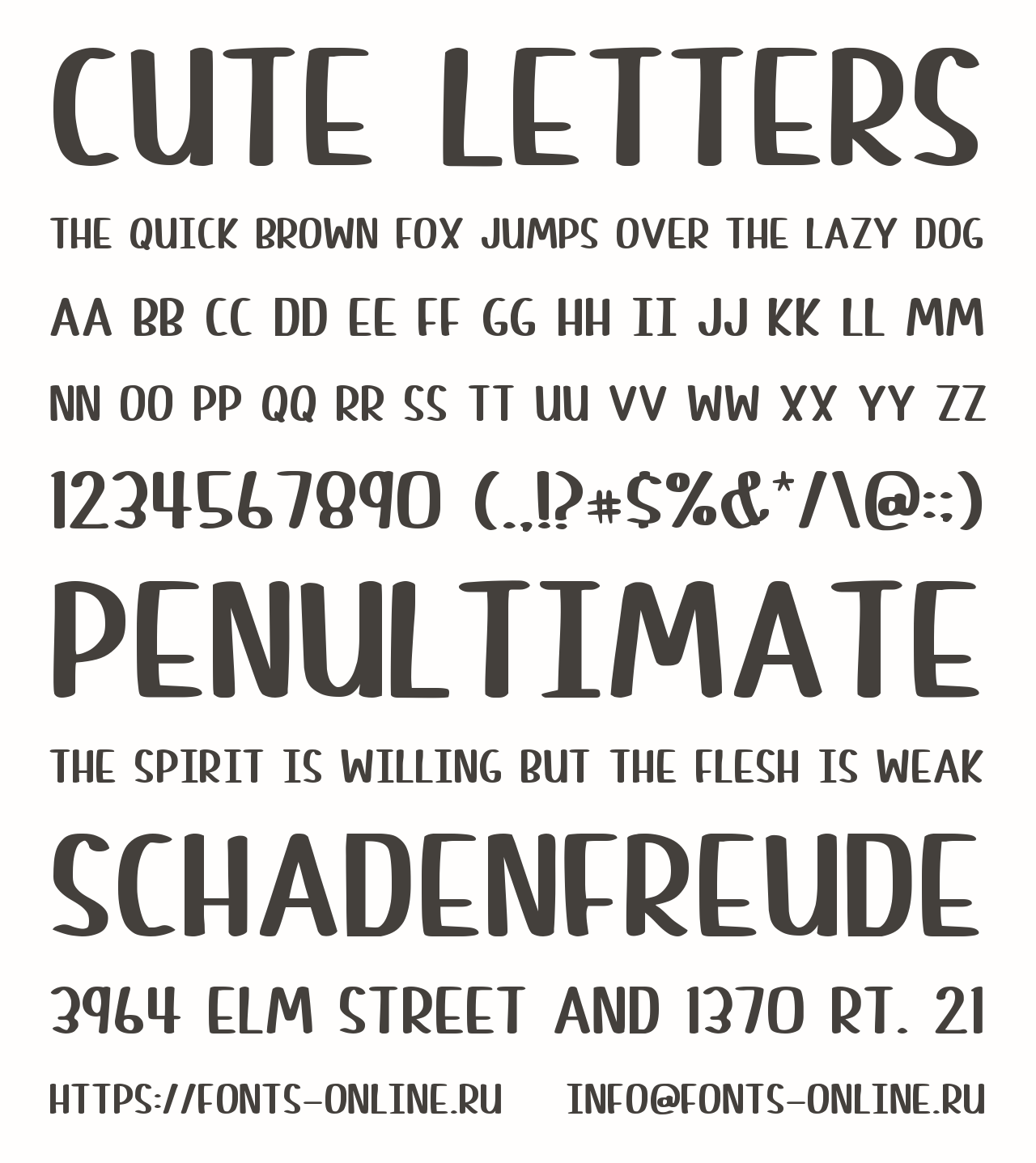 Шрифт Cute Letters