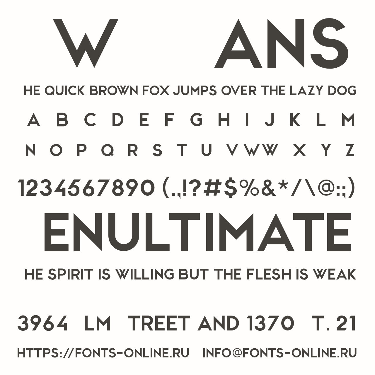 Шрифт CWG Sans