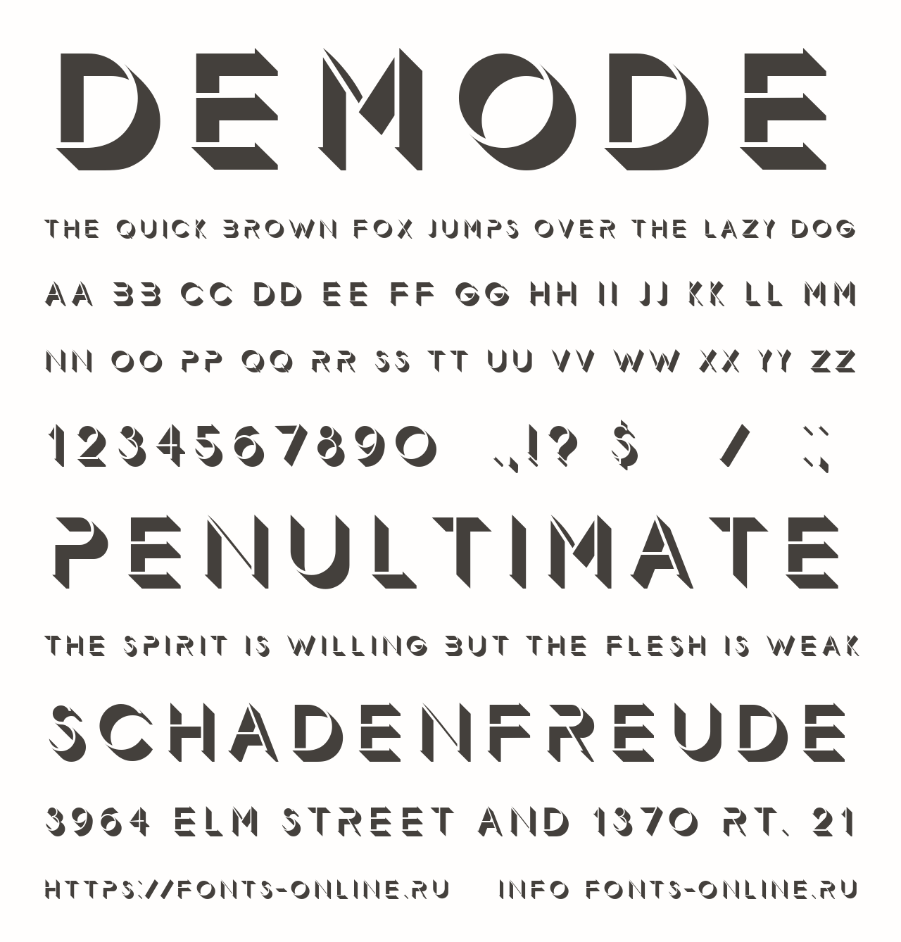 Шрифт Demode Шрифт Demode