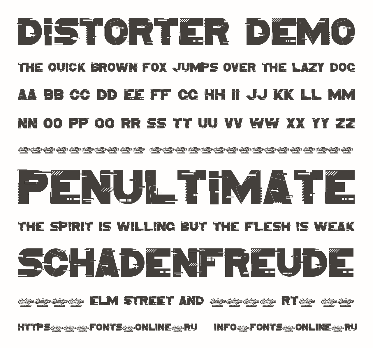 Шрифт Distorter Demo