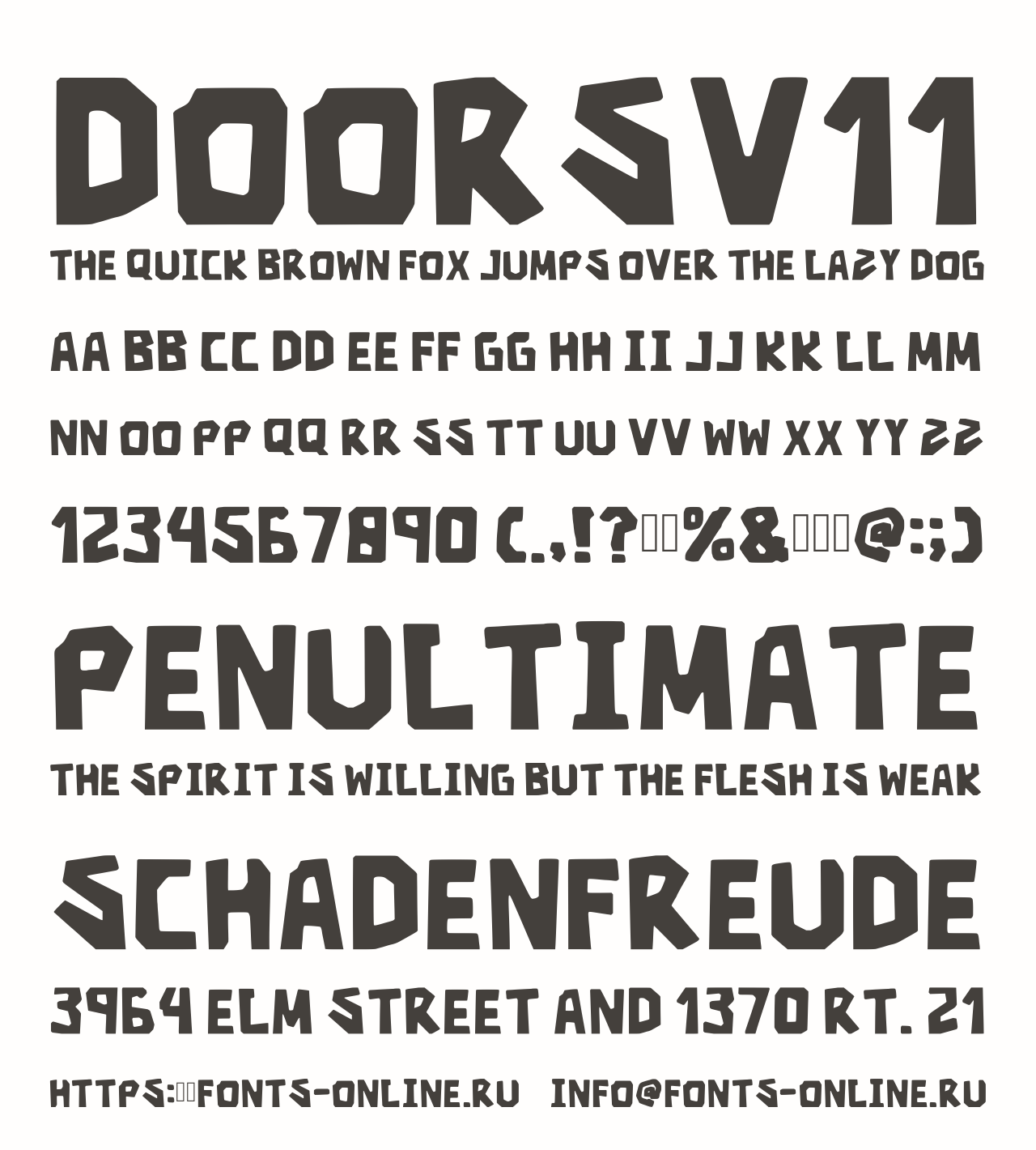 Шрифт Doorsv11
