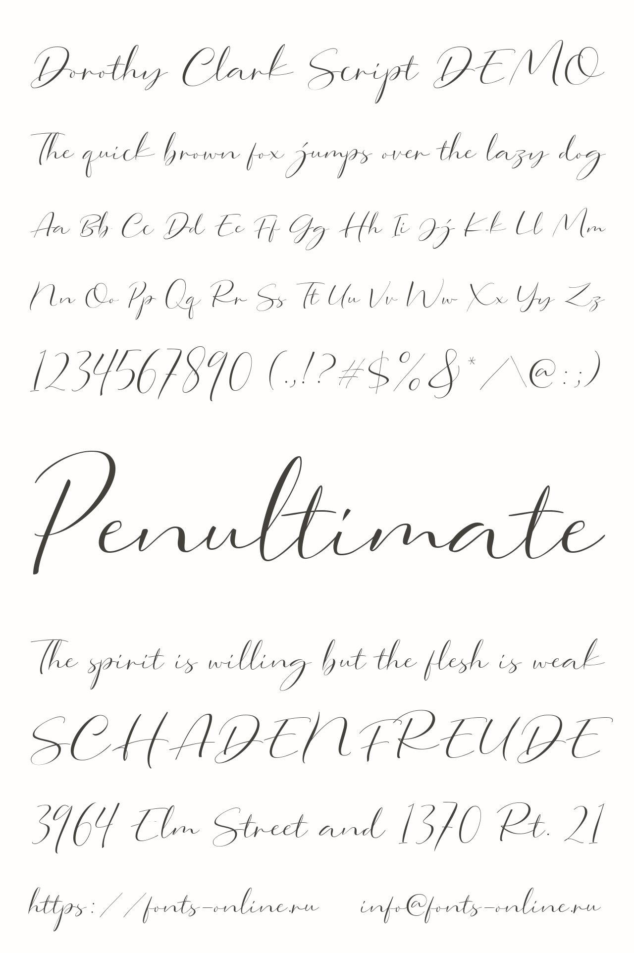 Шрифт Dorothy Clark Script DEMO Шрифт Dorothy Clark Script DEMO