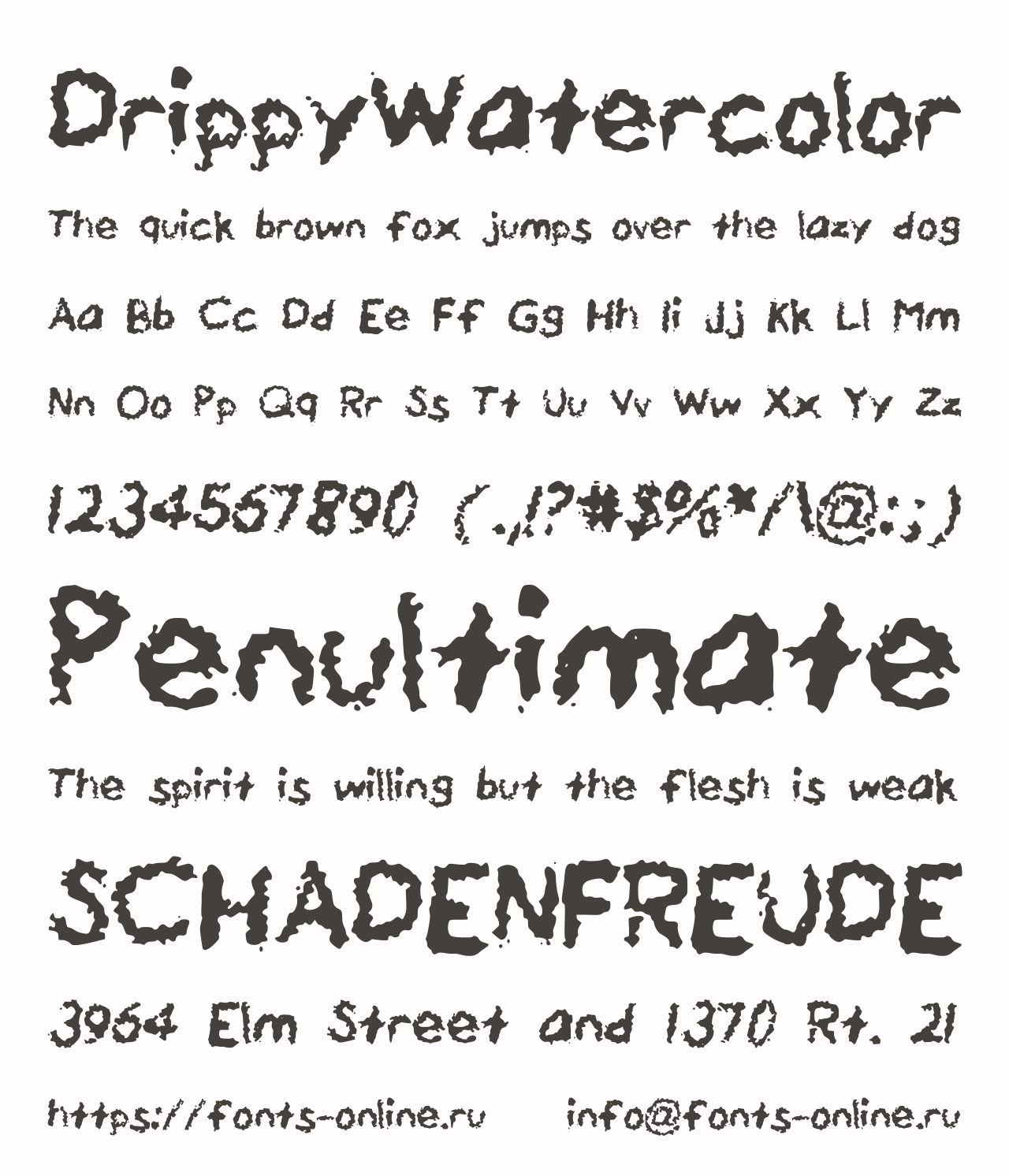 Шрифт DrippyWatercolor