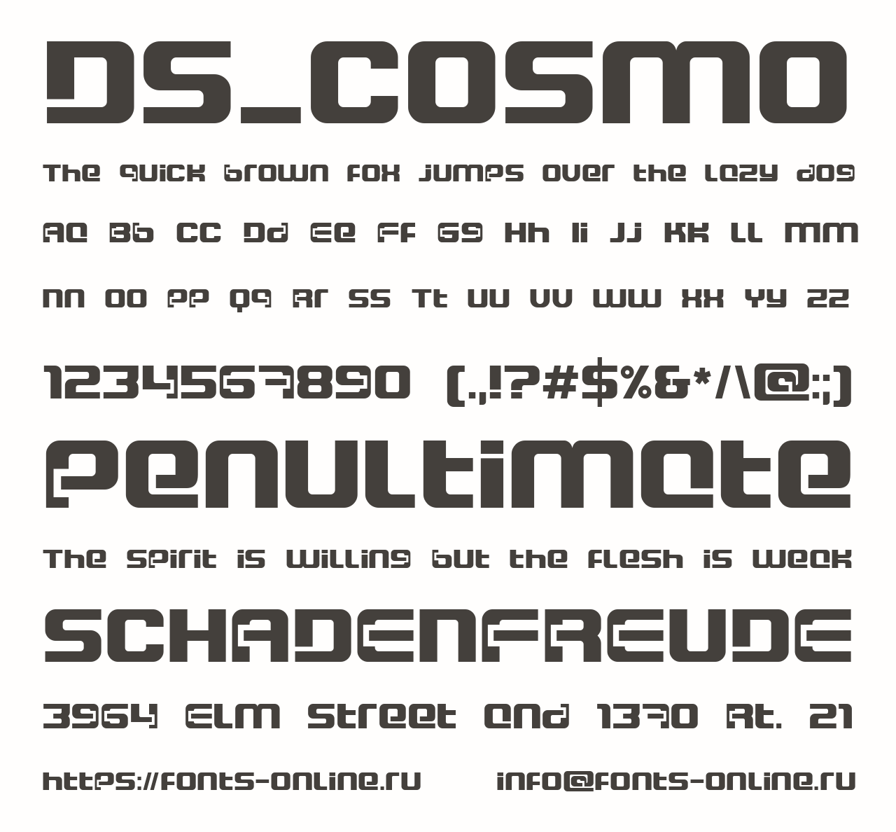 Шрифт DS_Cosmo