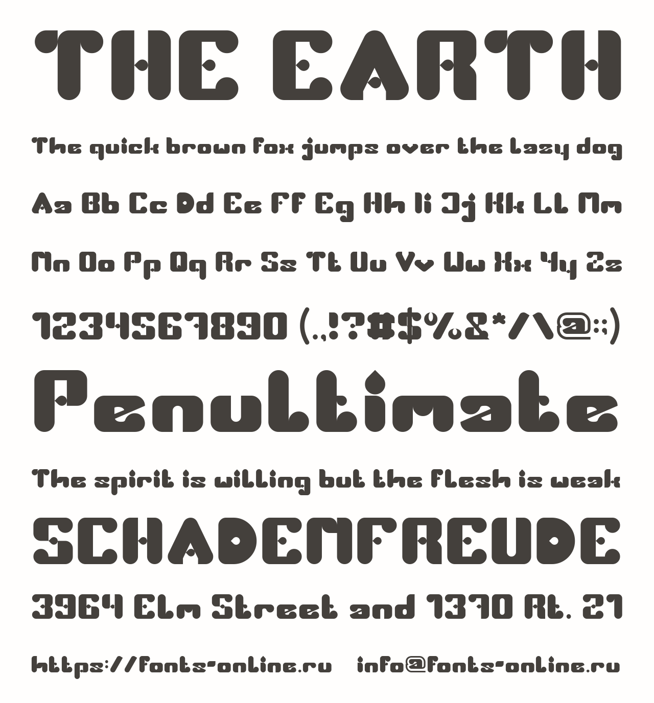 Шрифт THE EARTH Шрифт THE EARTH