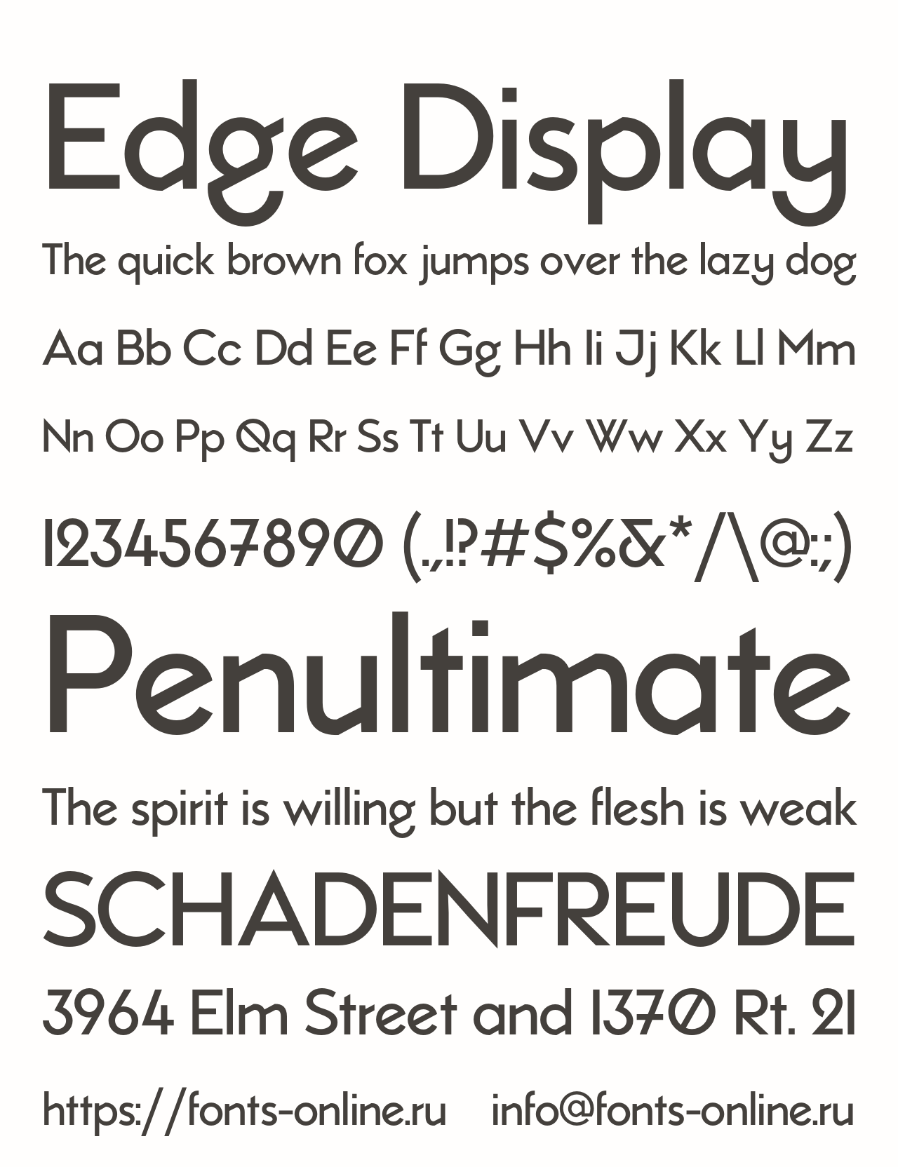 Шрифт Edge Display