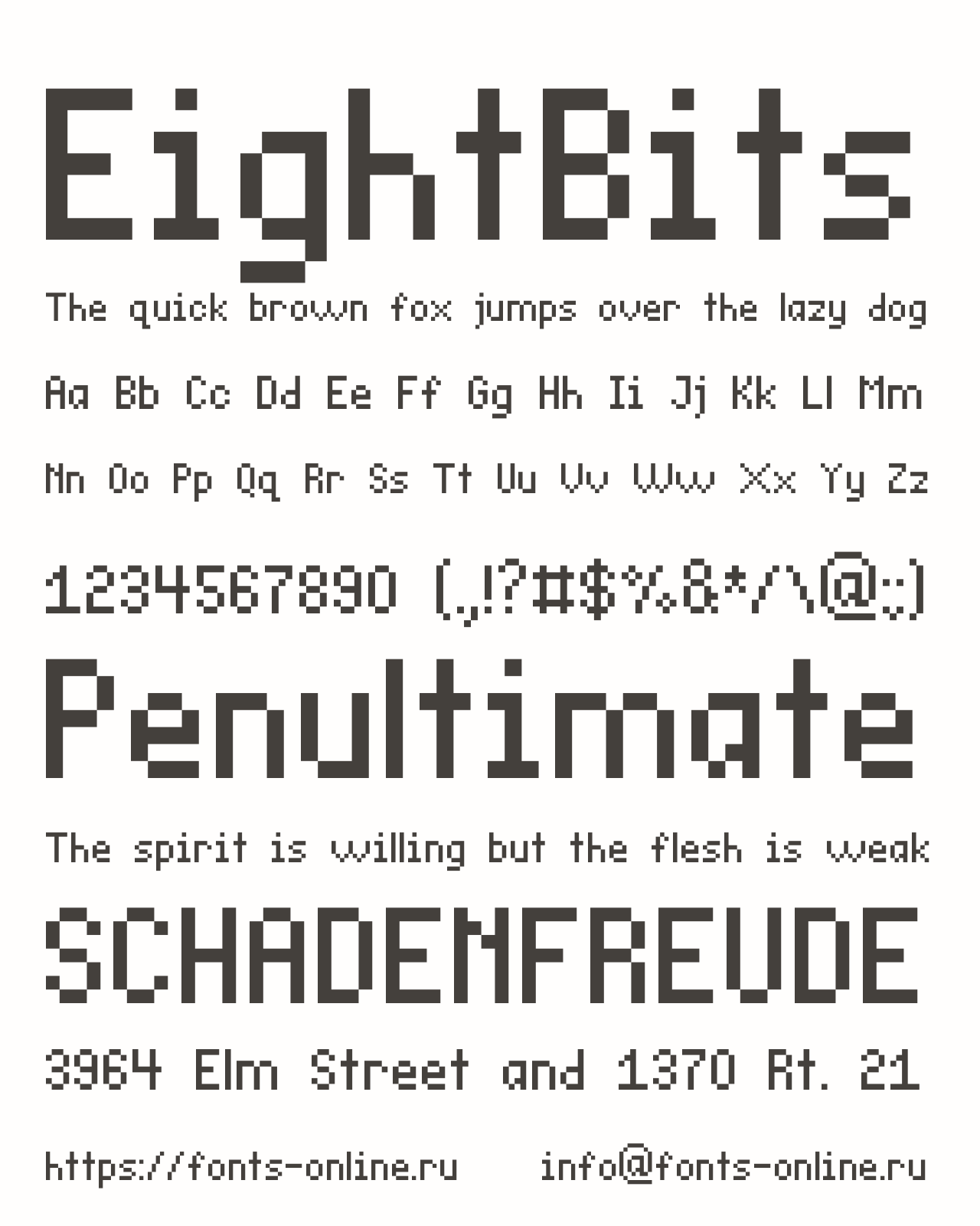Шрифт EightBits