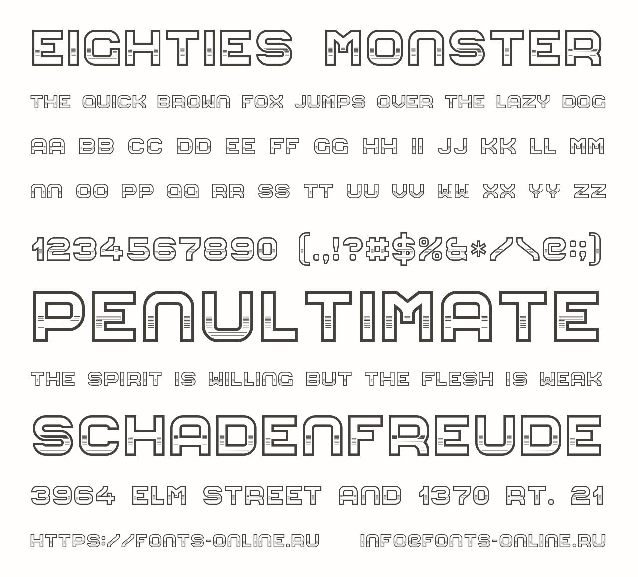 Шрифт Eighties Monster
