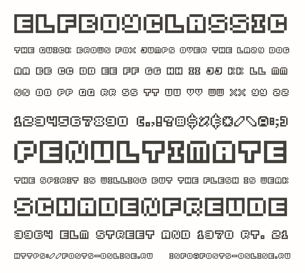 Шрифт ElfBoyClassic