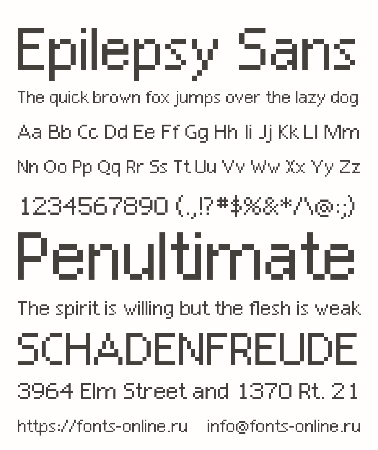 Шрифт Epilepsy Sans