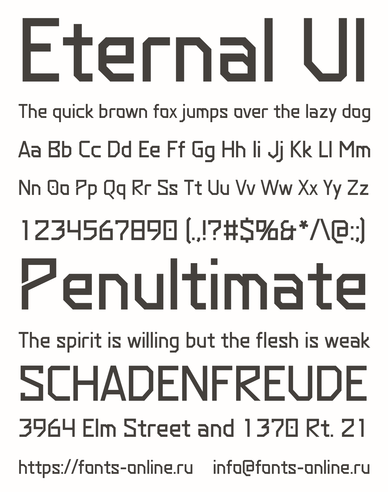 Шрифт Eternal UI