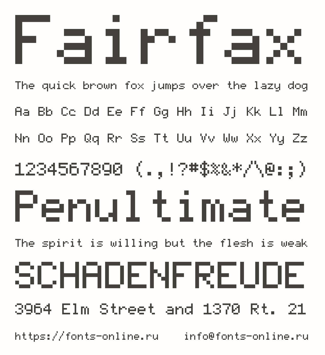 Шрифт Fairfax