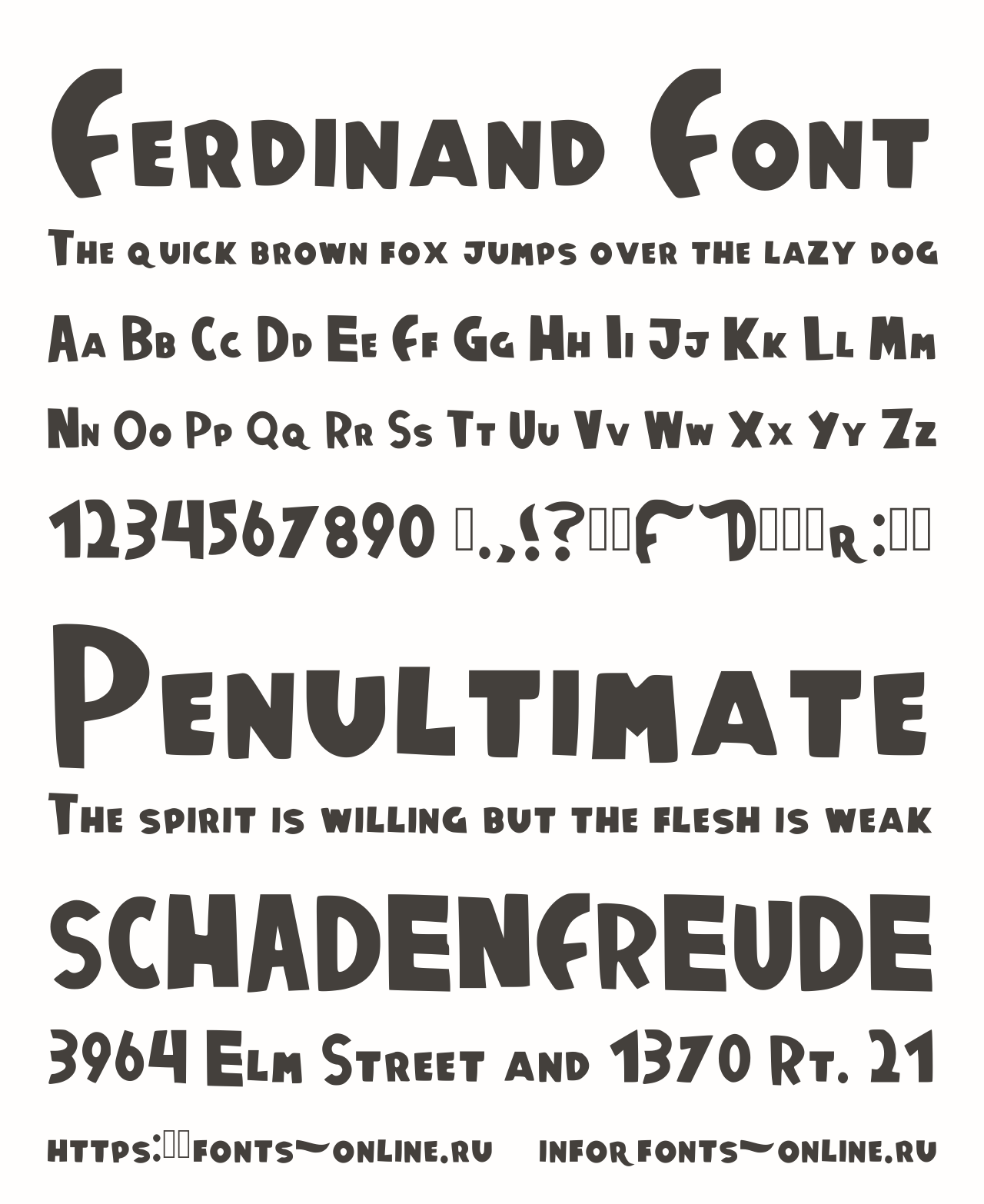 Шрифт Ferdinand Font