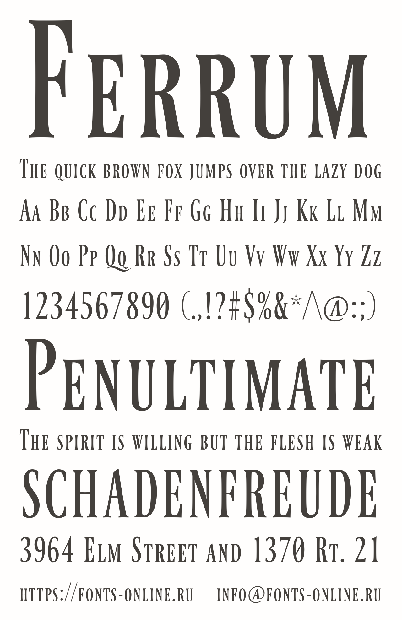 Шрифт Ferrum