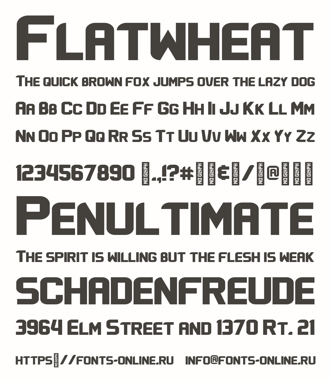 Шрифт Flatwheat