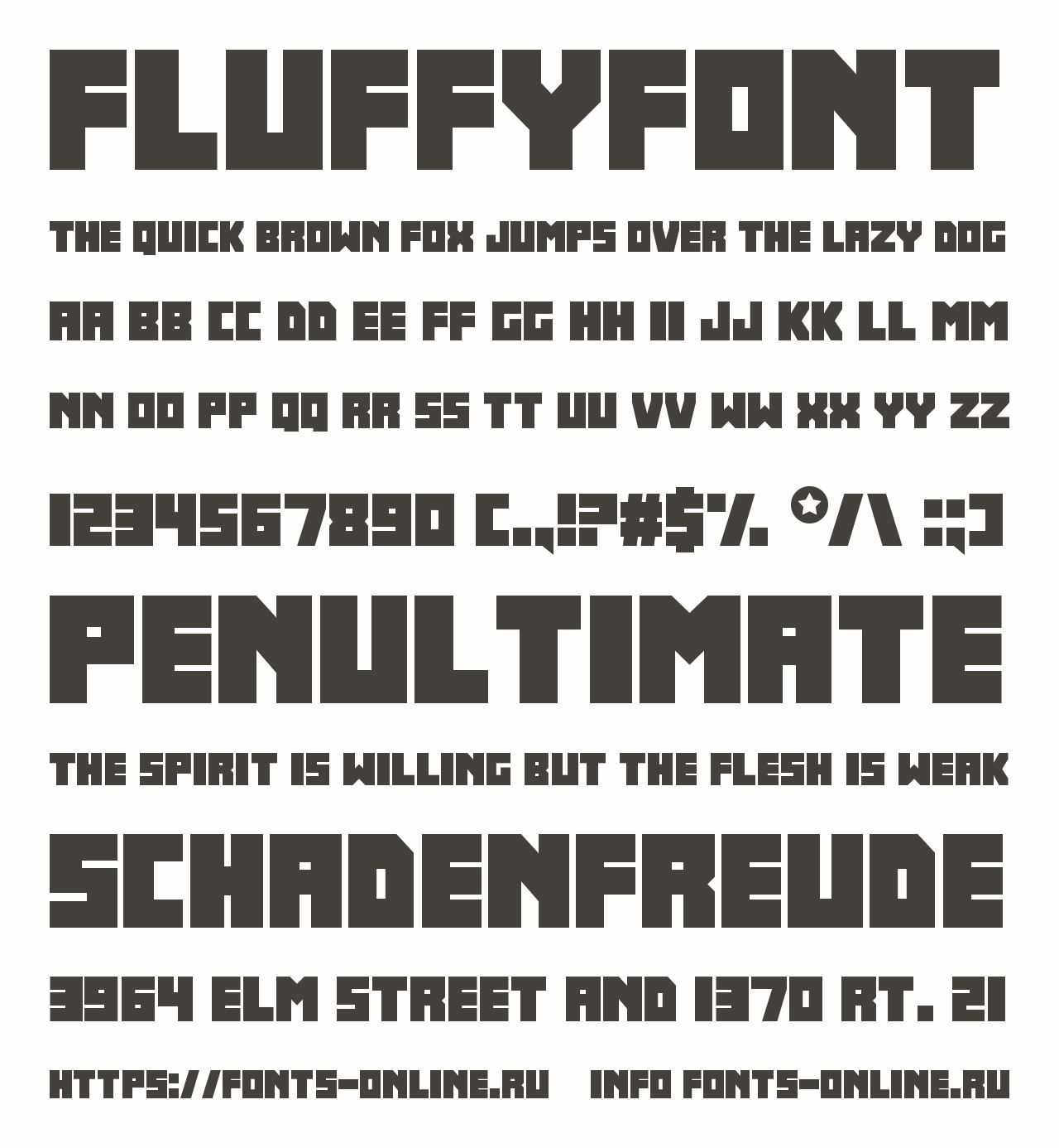 Шрифт FluffyFont Шрифт FluffyFont