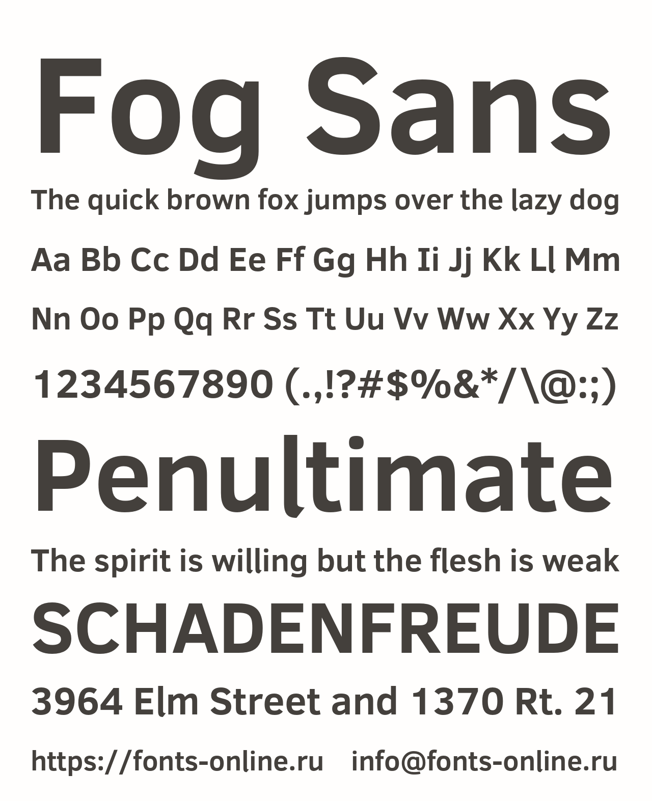 Шрифт Fog Sans