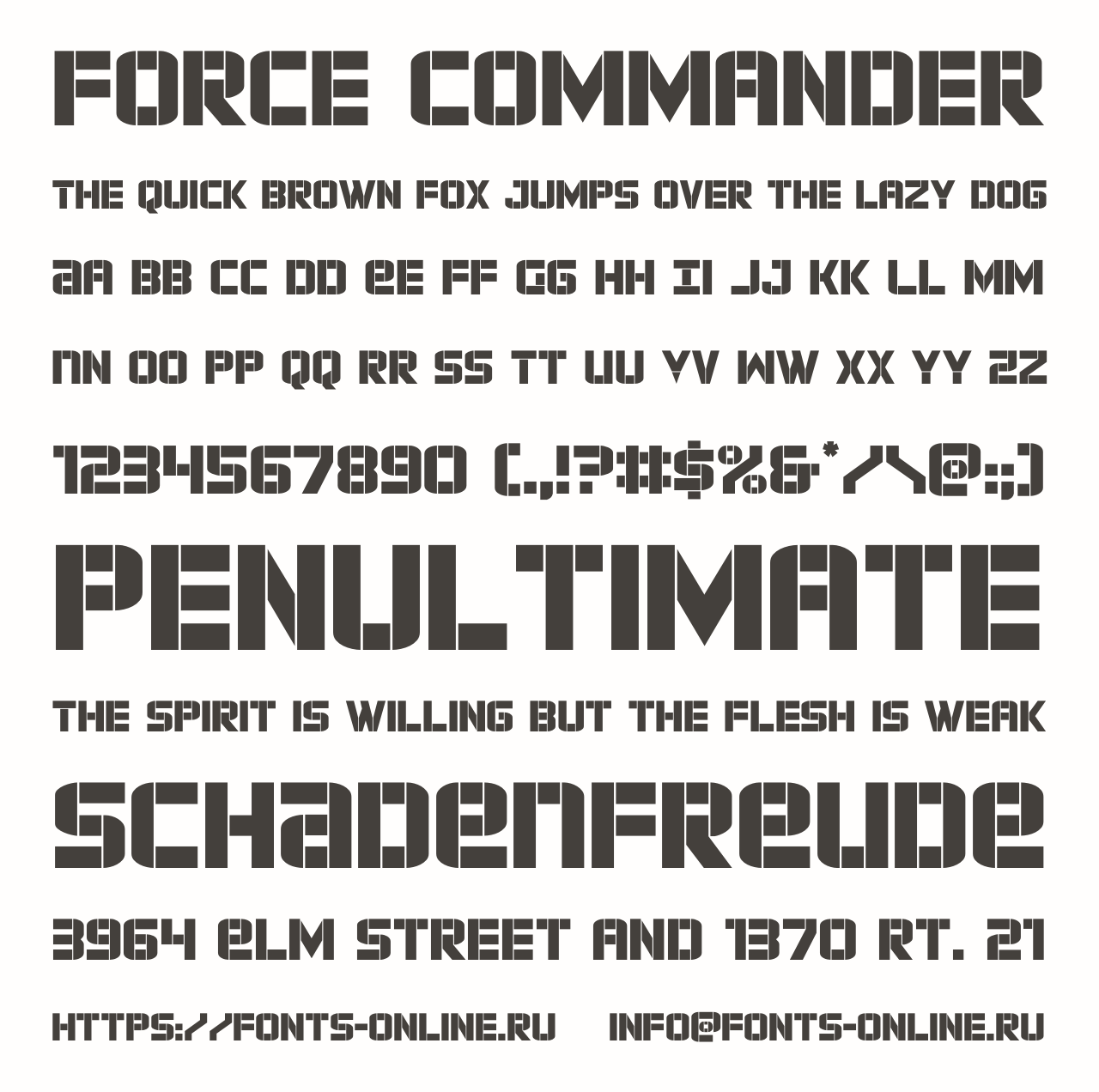 Шрифт Force Commander