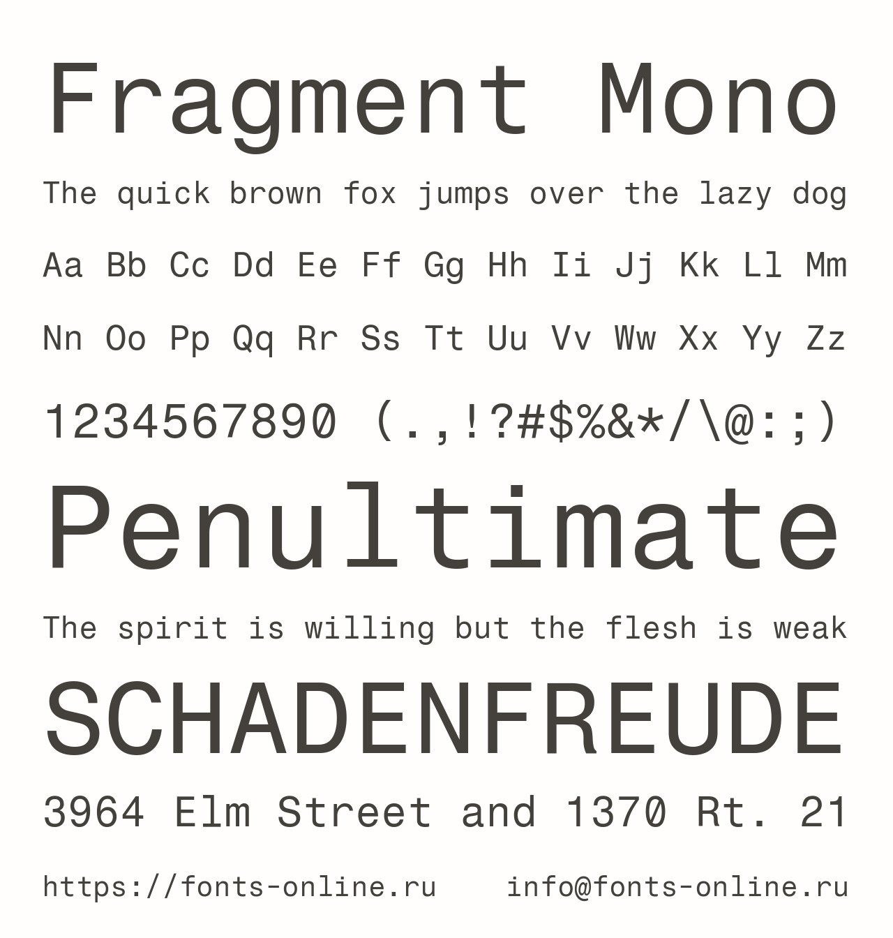Шрифт Fragment Mono