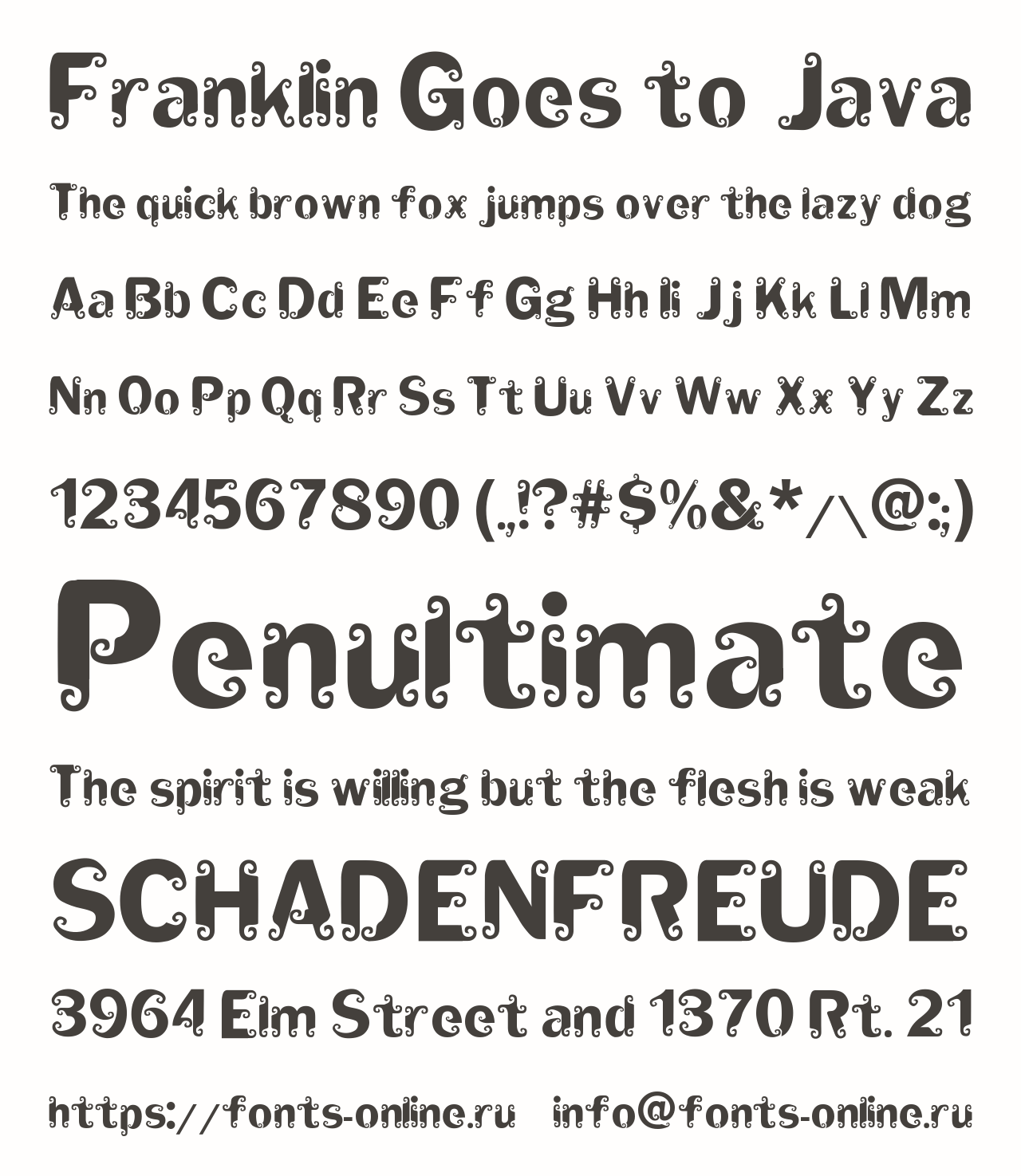 Java fonts