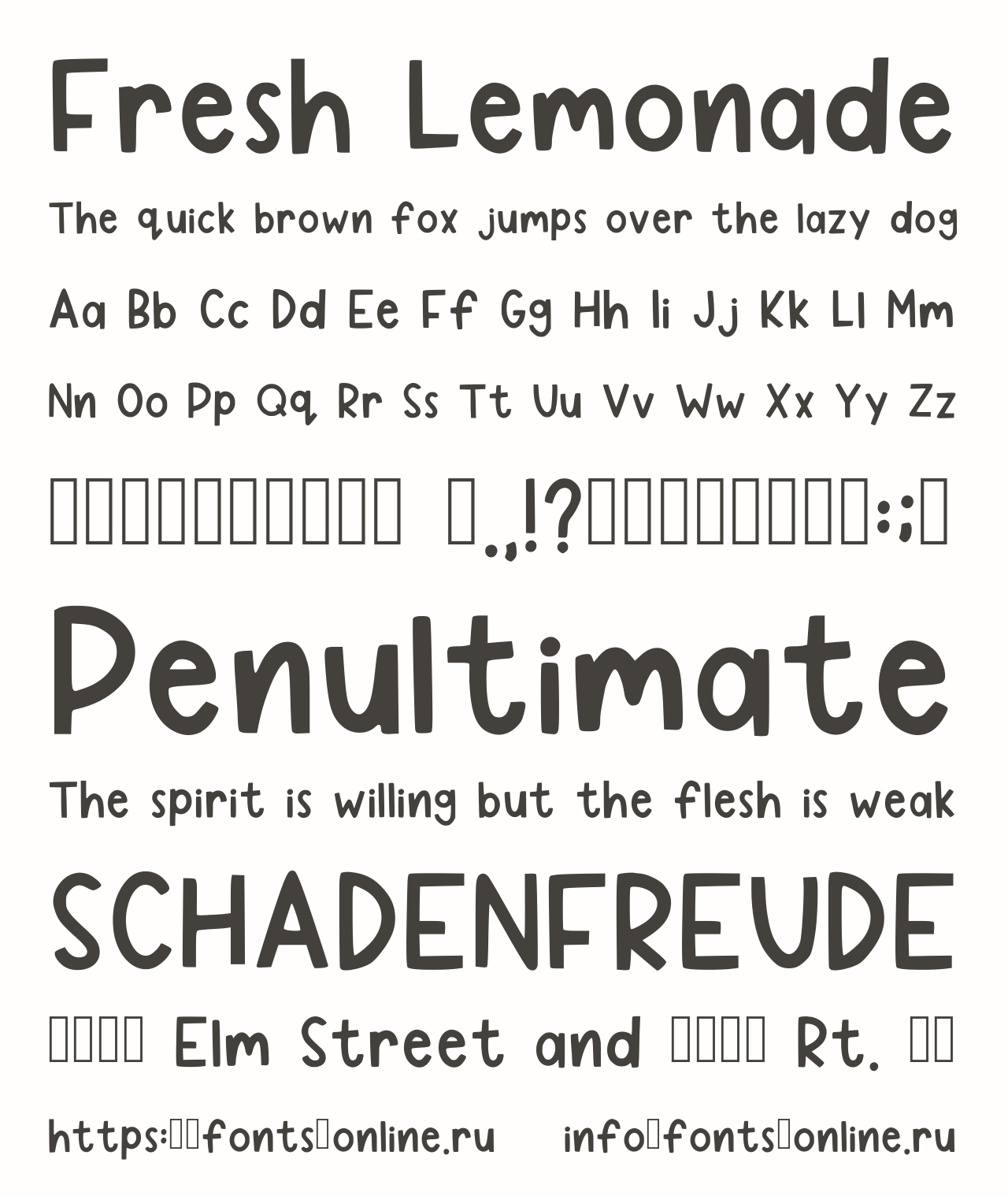 Шрифт Fresh Lemonade