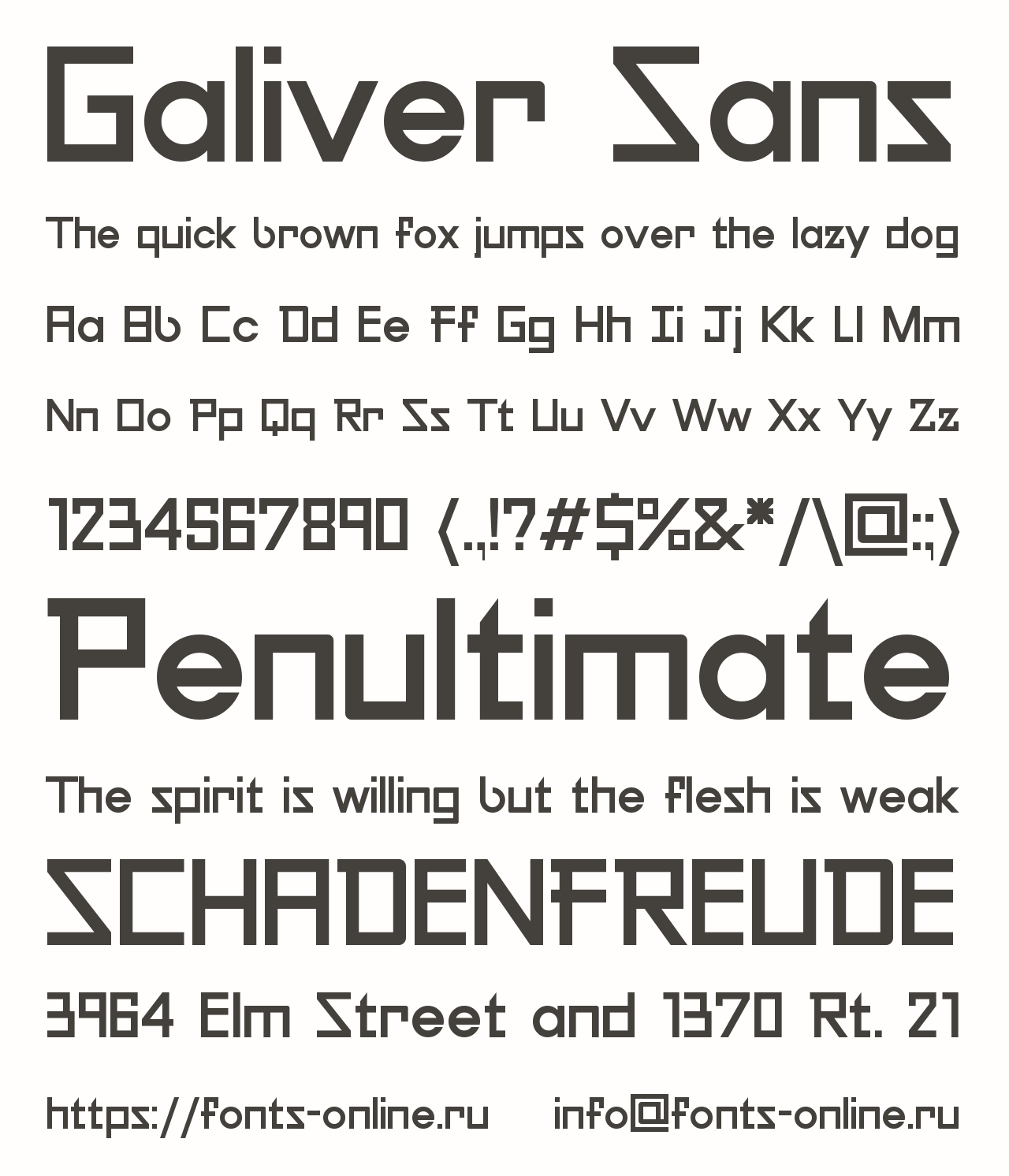 Шрифт Galiver Sans